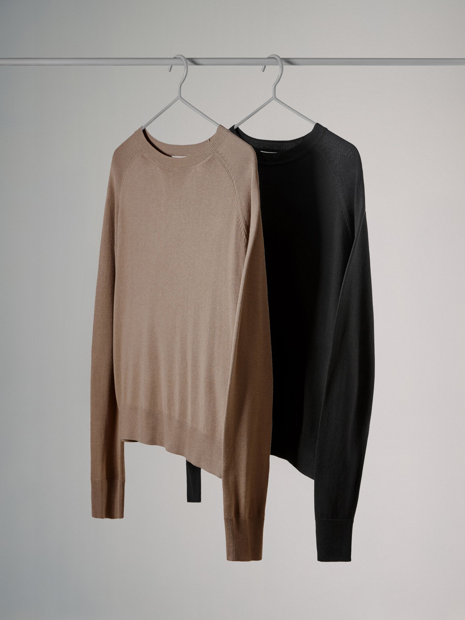 2 Pack Fine Knit Crew Neck Jumpers - Image 1 of 6 2 Pack Fine Knit Crew Neck Jumpers - Image 1 of 6