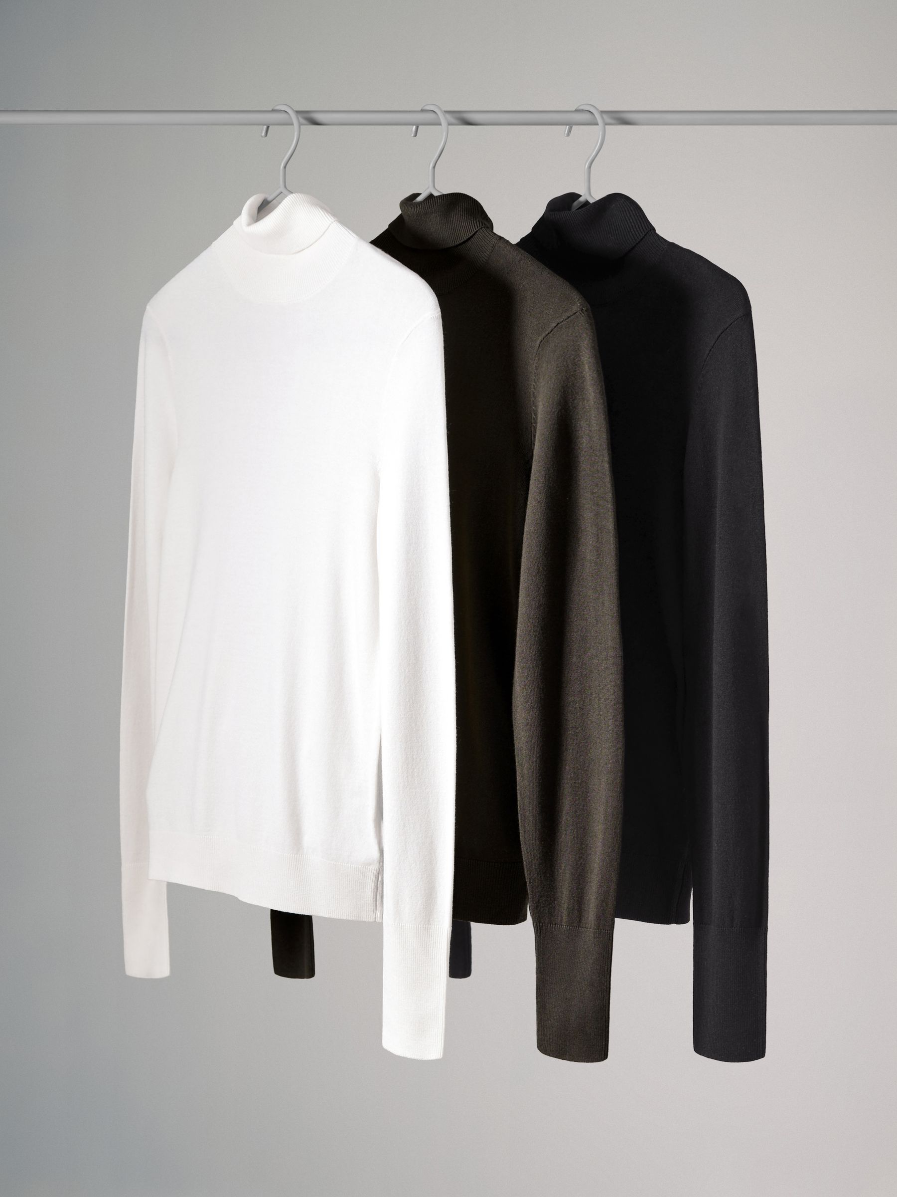 3 Pack Fine Knit Roll Neck Jumpers - Image 1 of 4
