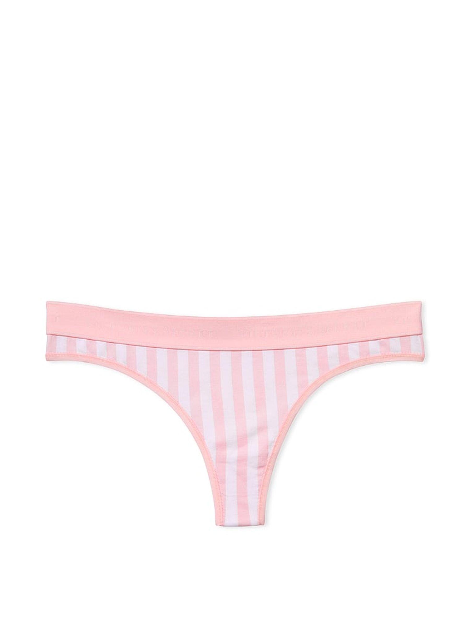 Pretty Blossom Pink Stripe Thong Knickers - Image 3 of 3