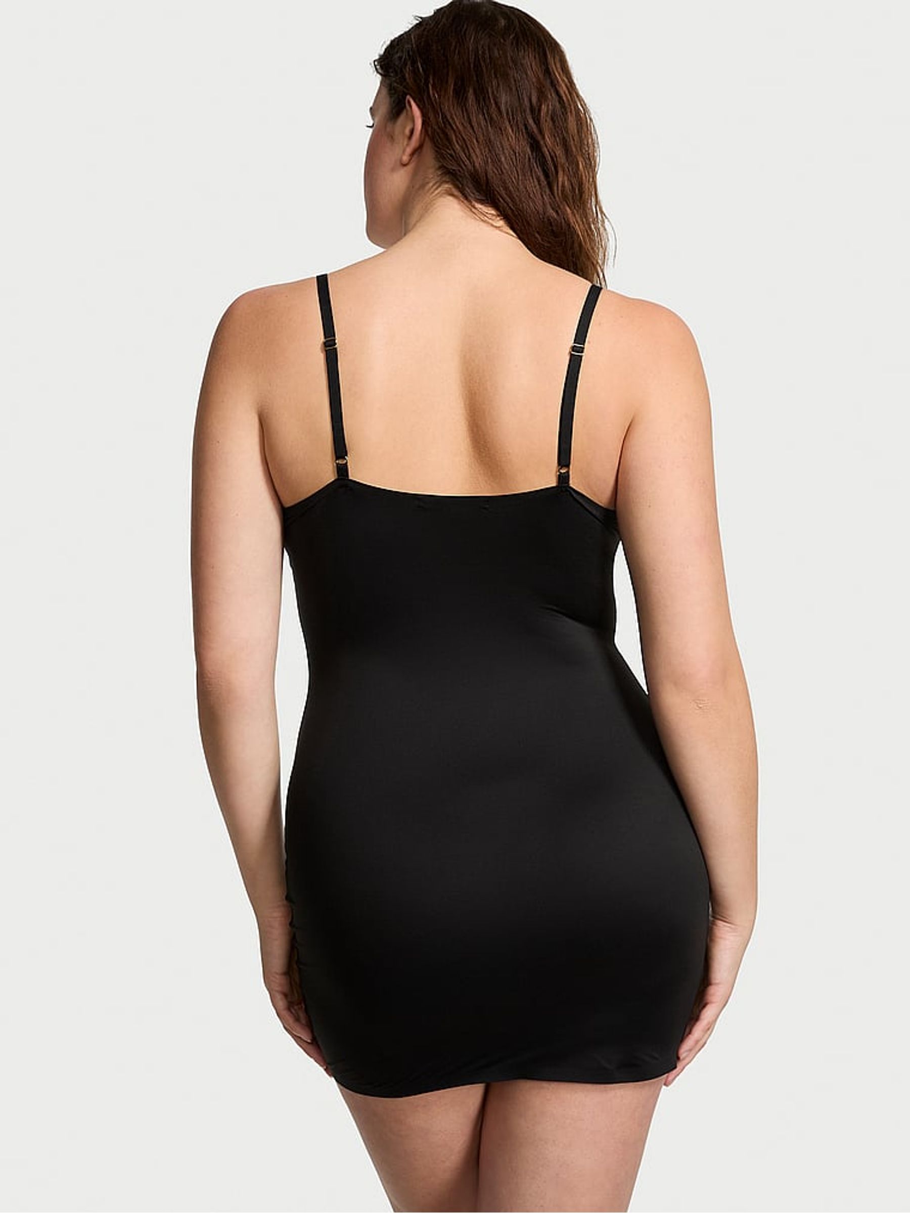 Black Mini Feathersoft Essentials Slip Dress - Image 2 of 3