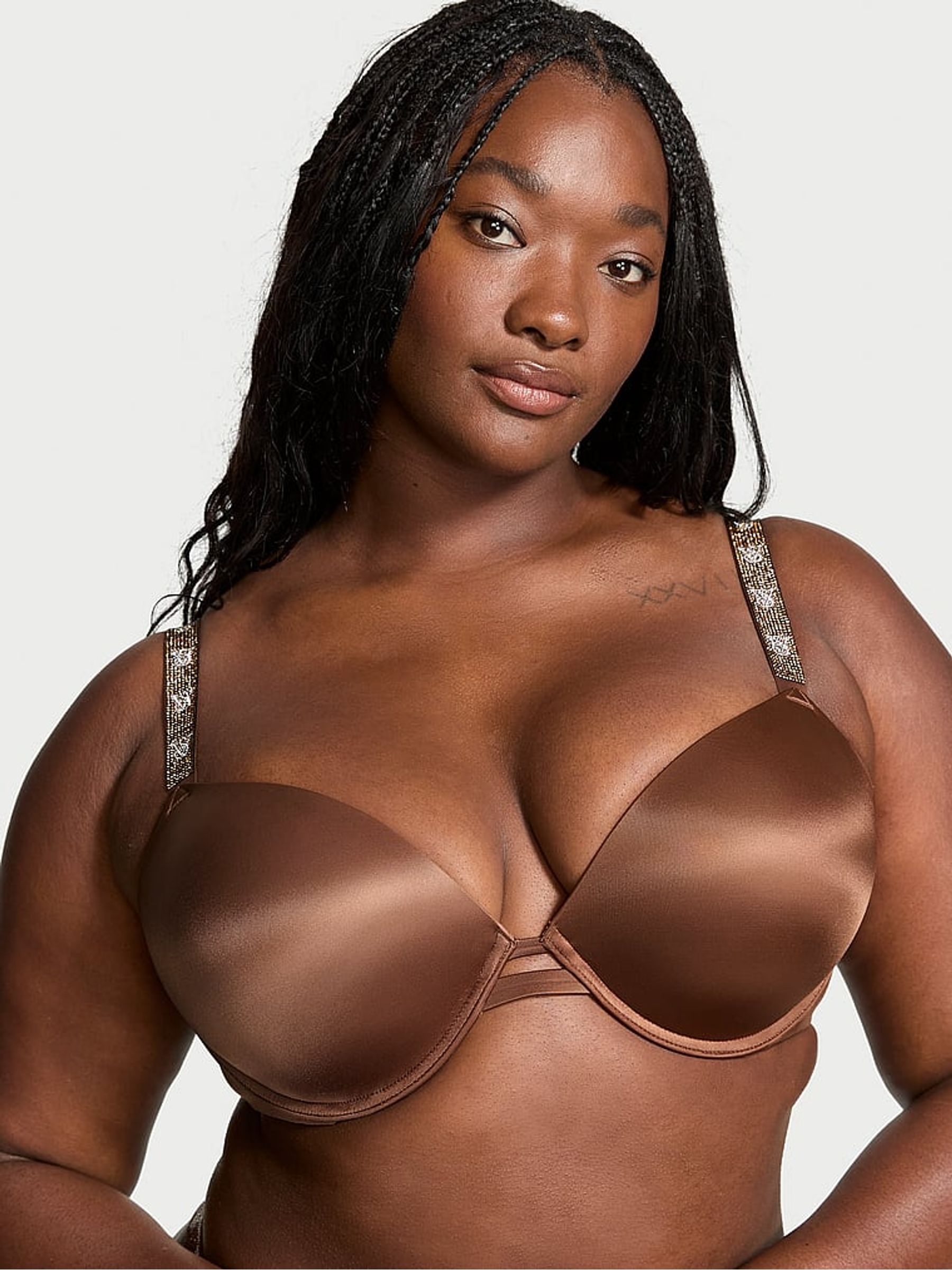 Mousse Nude Smooth Push Up Shine Strap Bra - Image 1 of 3