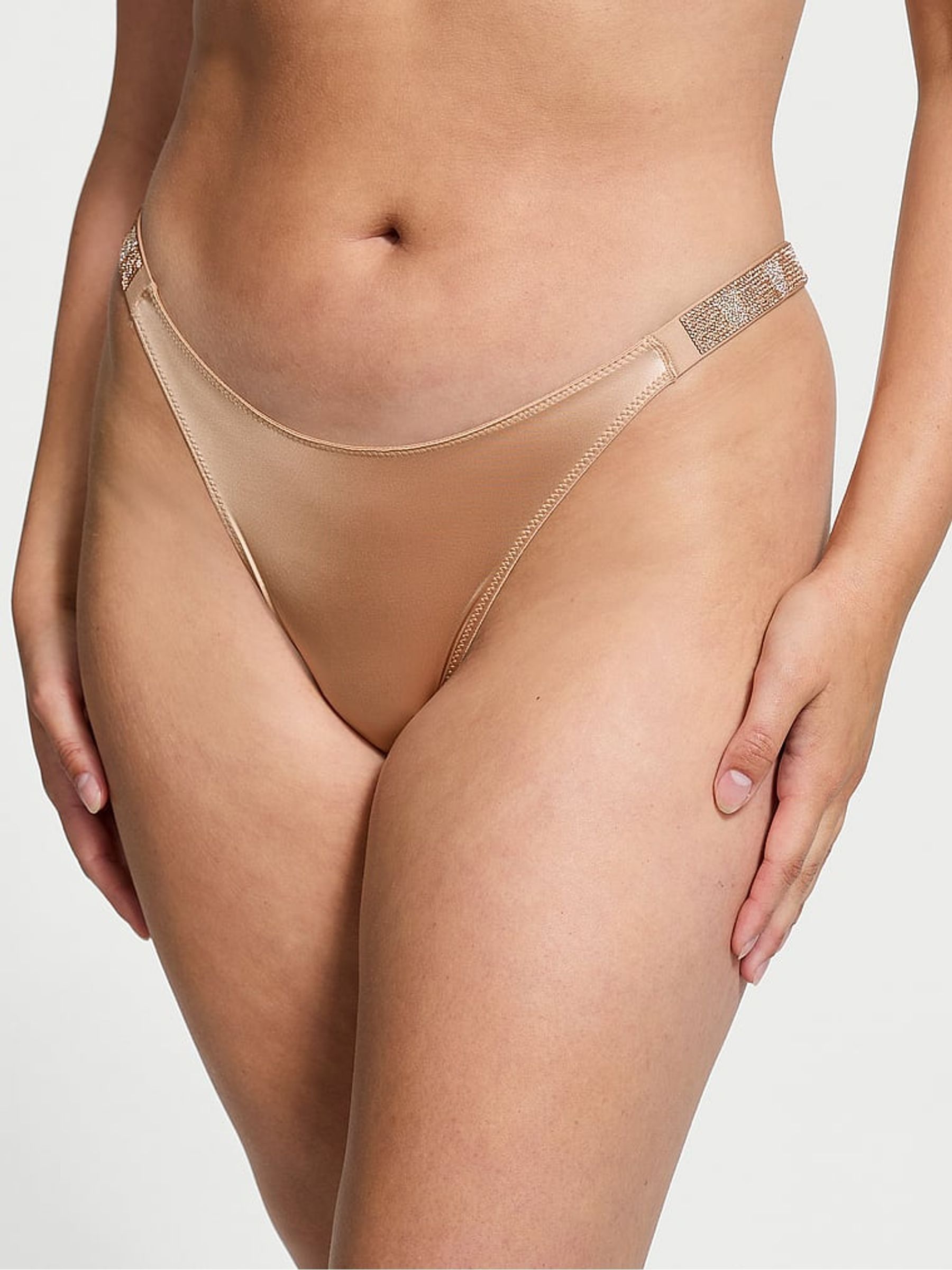 Praline Nude Smooth Brazilian Shine Strap Knickers - Image 1 of 3