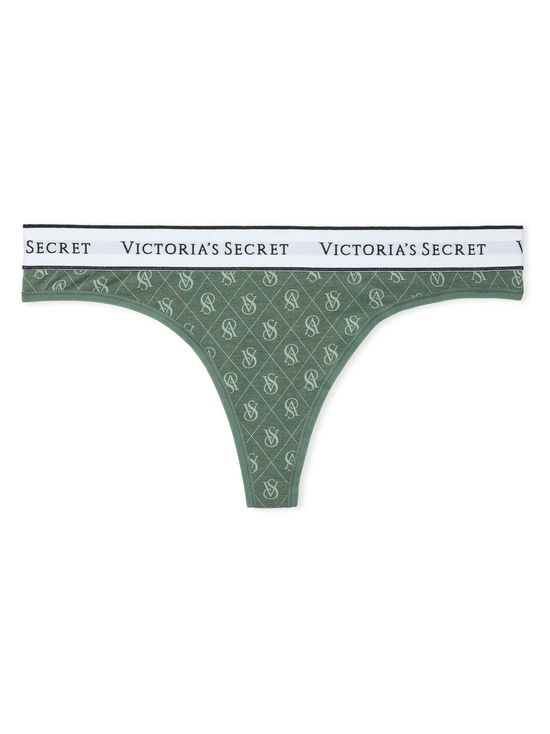Faded Sage Green Shine Thong Knickers - Image 3 of 3