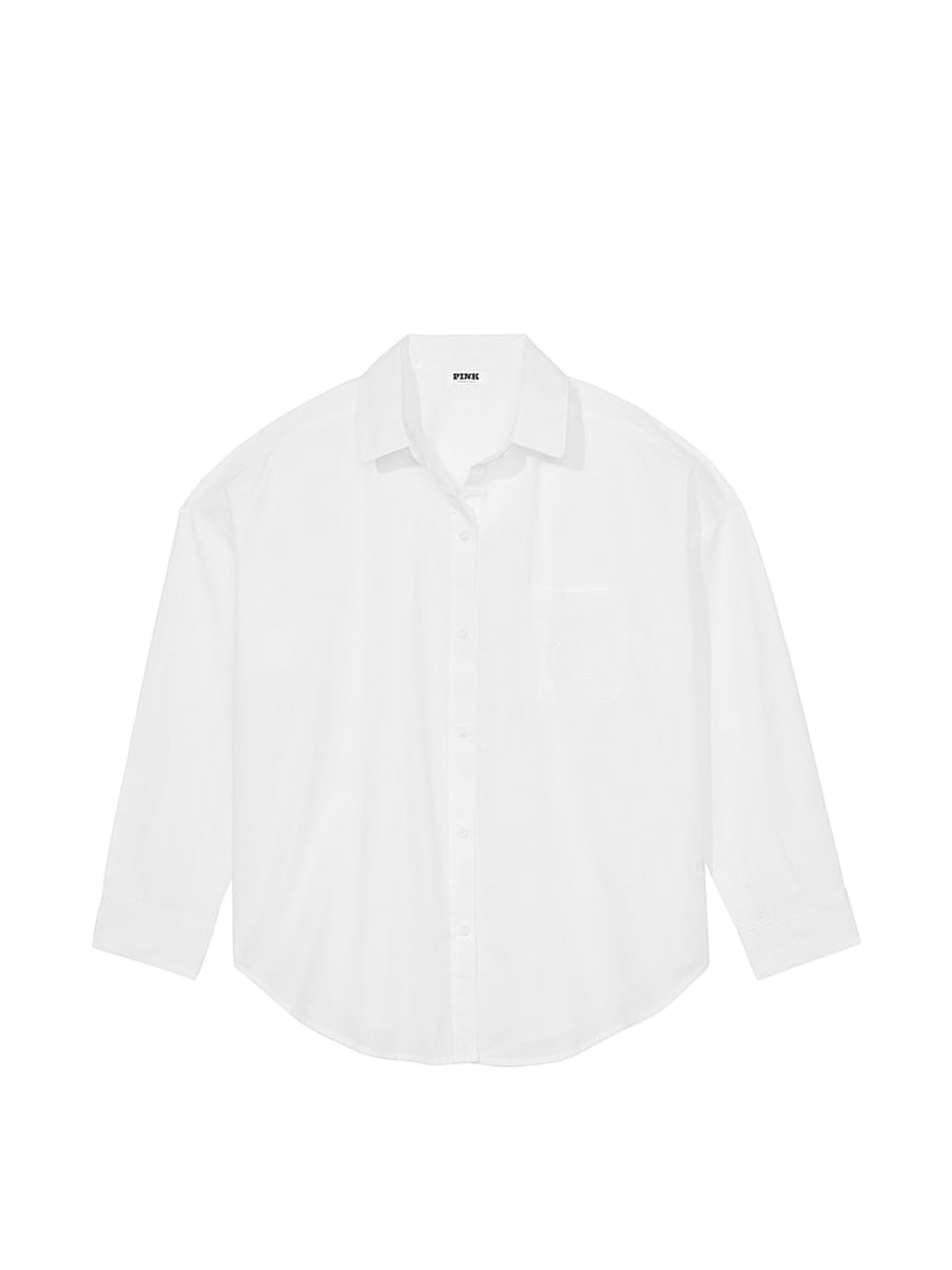 Optic White Cotton Oversized Shirt - Image 3 of 3