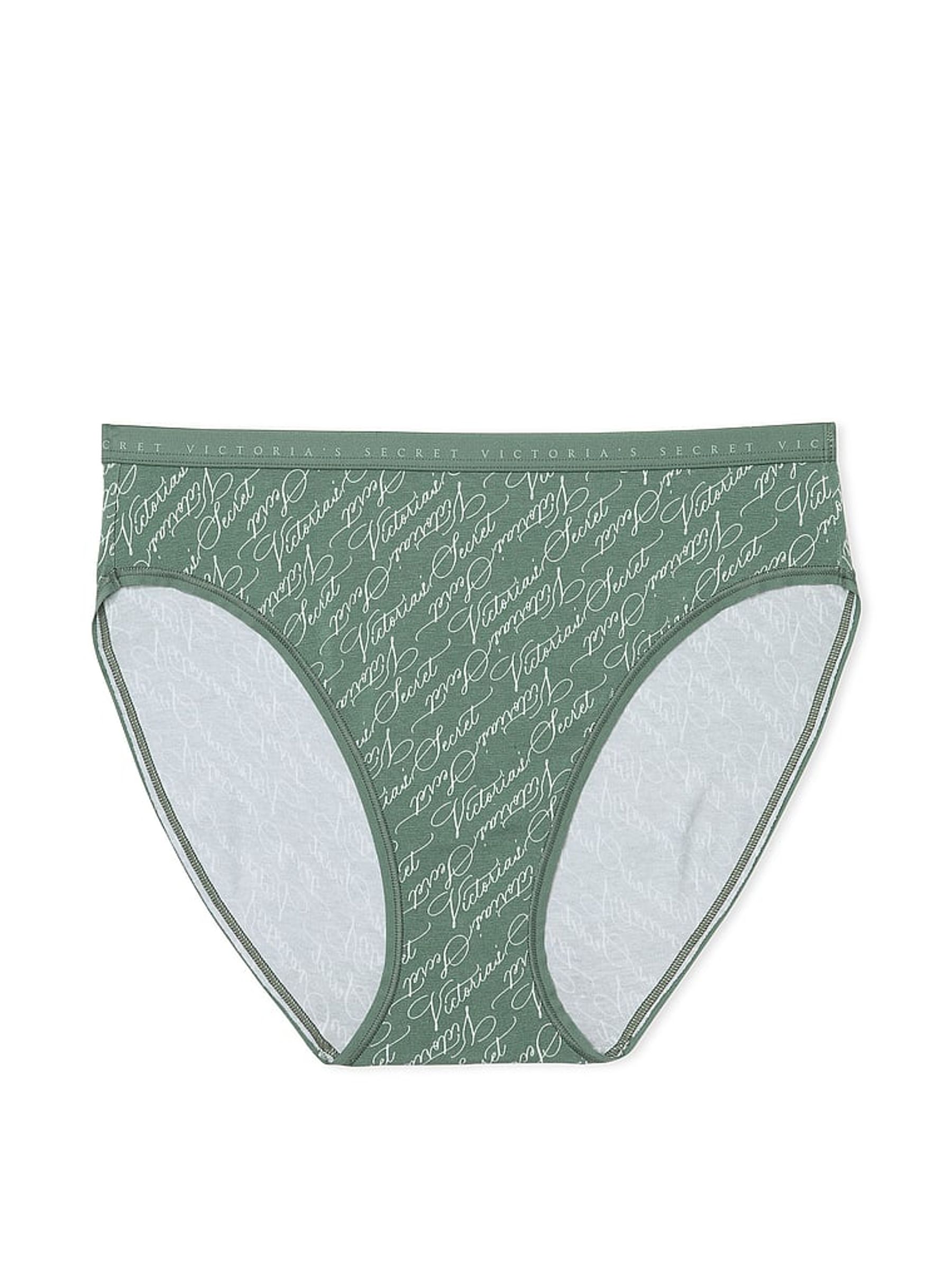Faded Sage Green Script Brief Knickers - Image 3 of 3