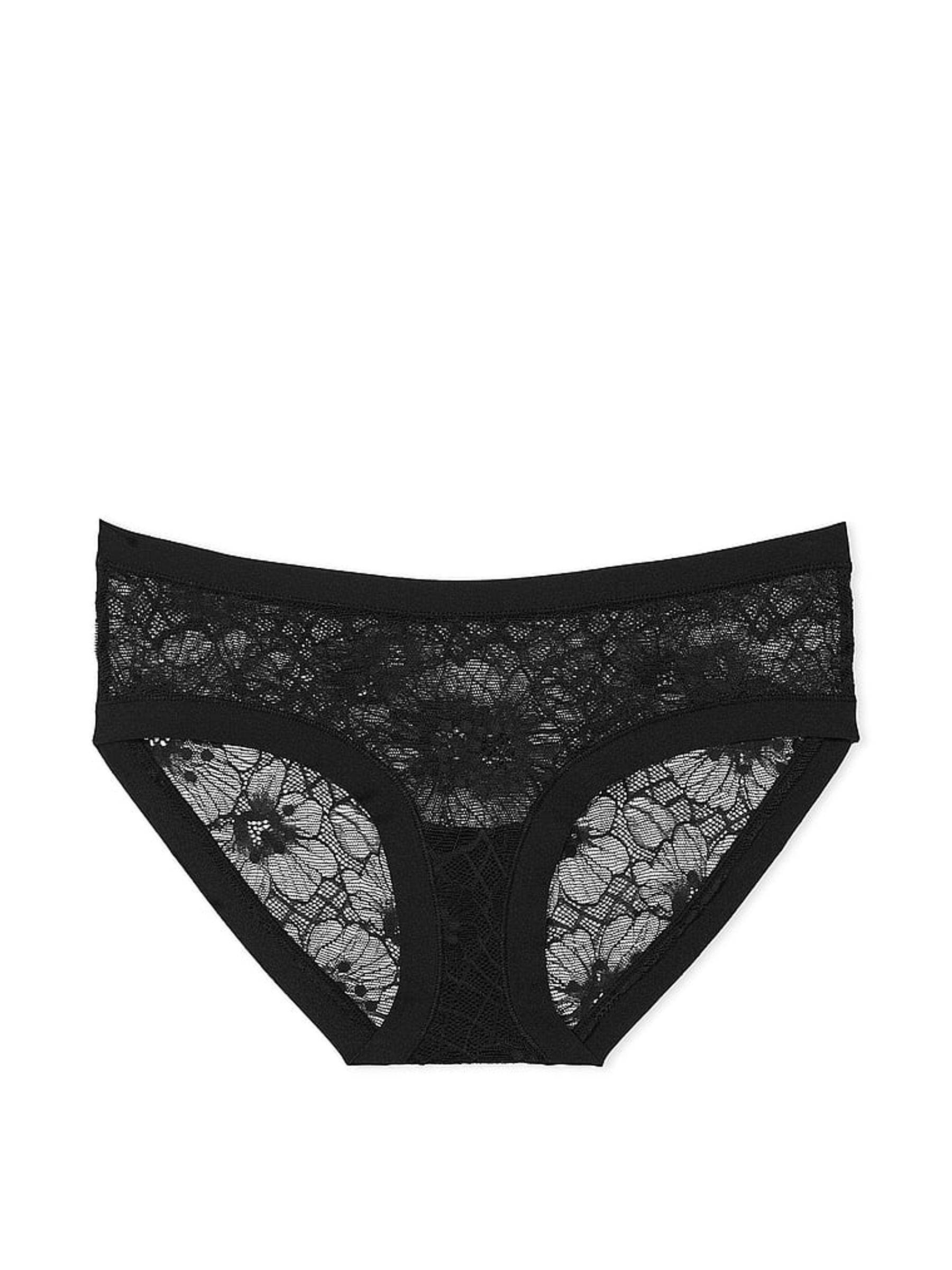 Black Flower Power Hipster Knickers - Image 3 of 3