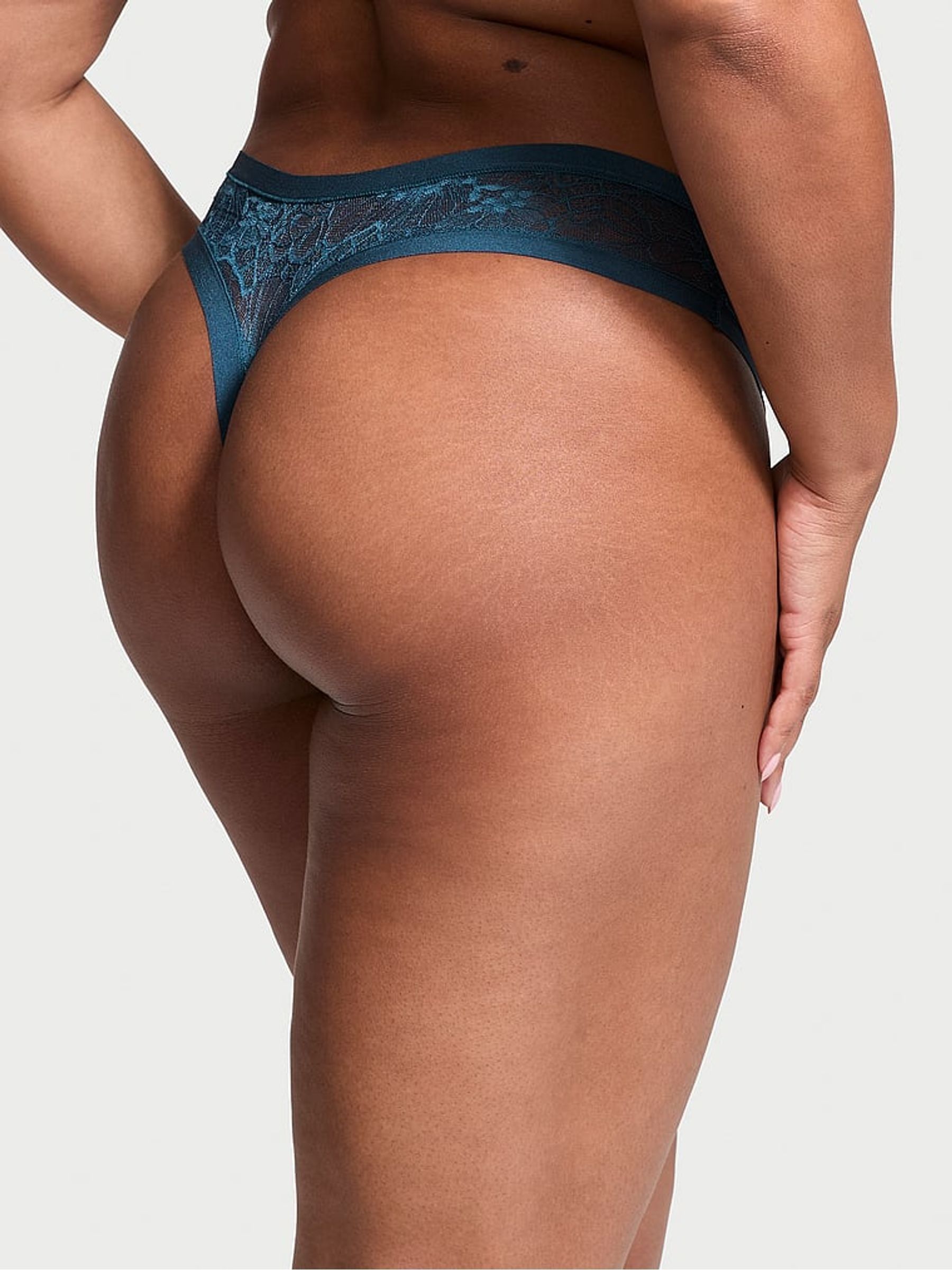 Midnight Sea Blue Thong Knickers - Image 2 of 3