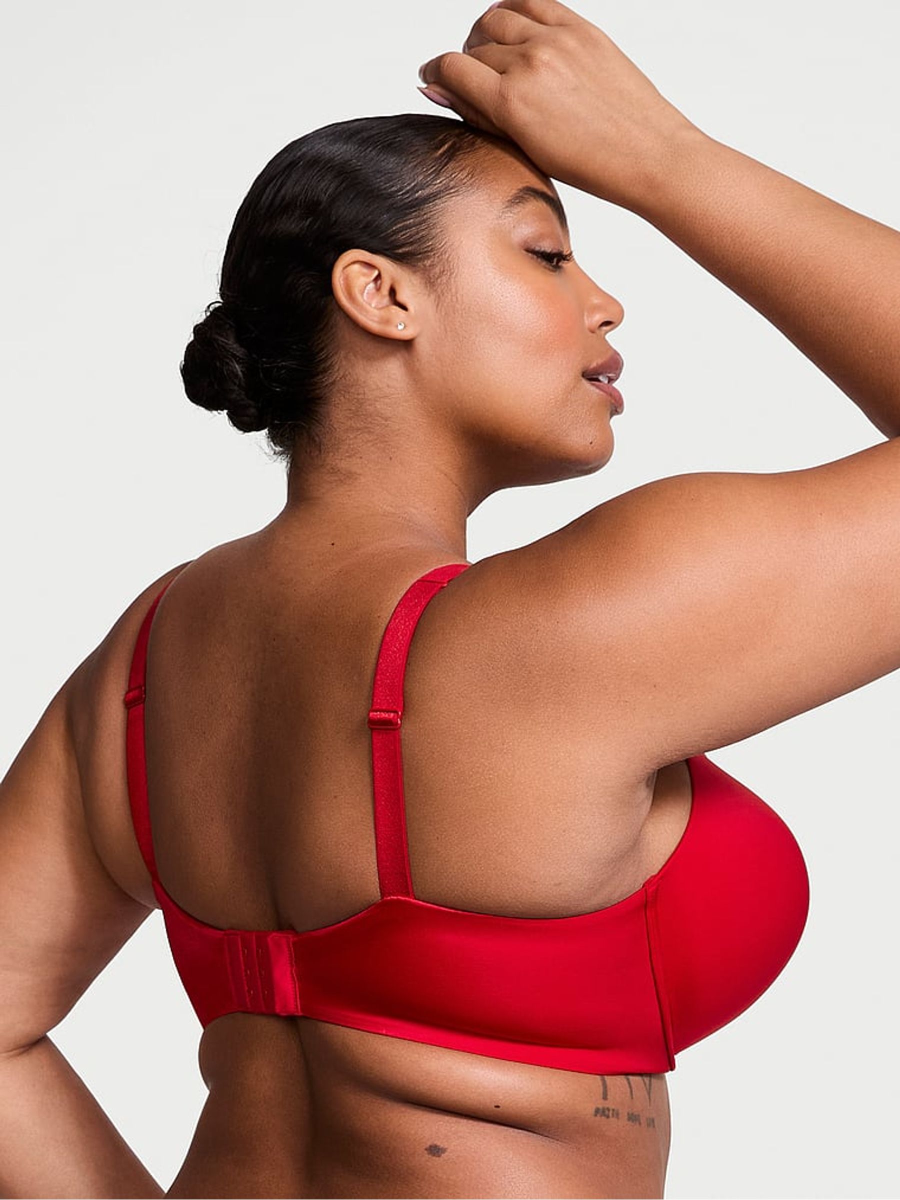 Lipstick Red Bombshell Add 2 Cups Push Up Shine Strap Bra - Image 2 of 3