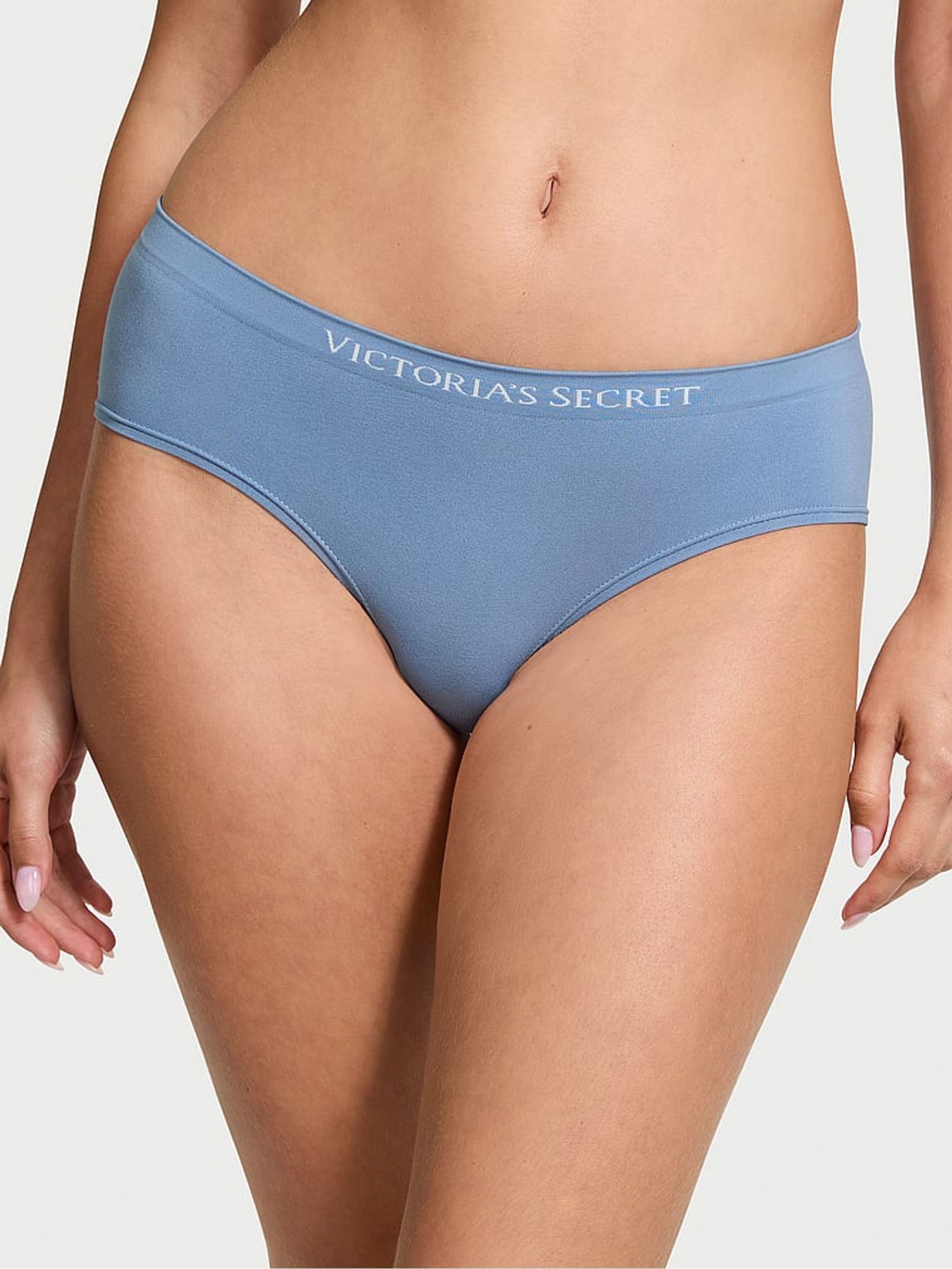 Faded Denim Blue Hipster Knickers - Image 1 of 3
