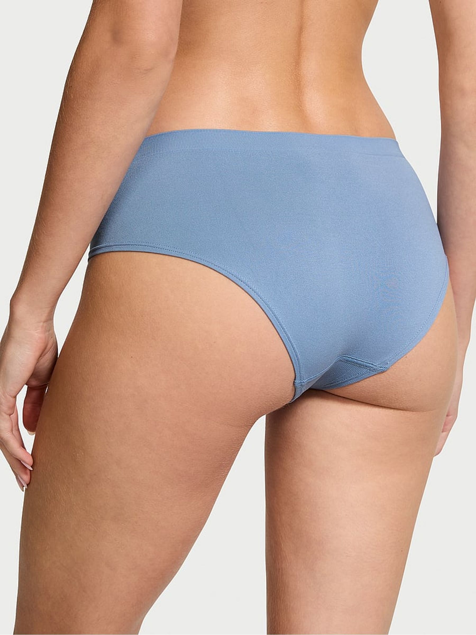 Faded Denim Blue Hipster Knickers - Image 2 of 3
