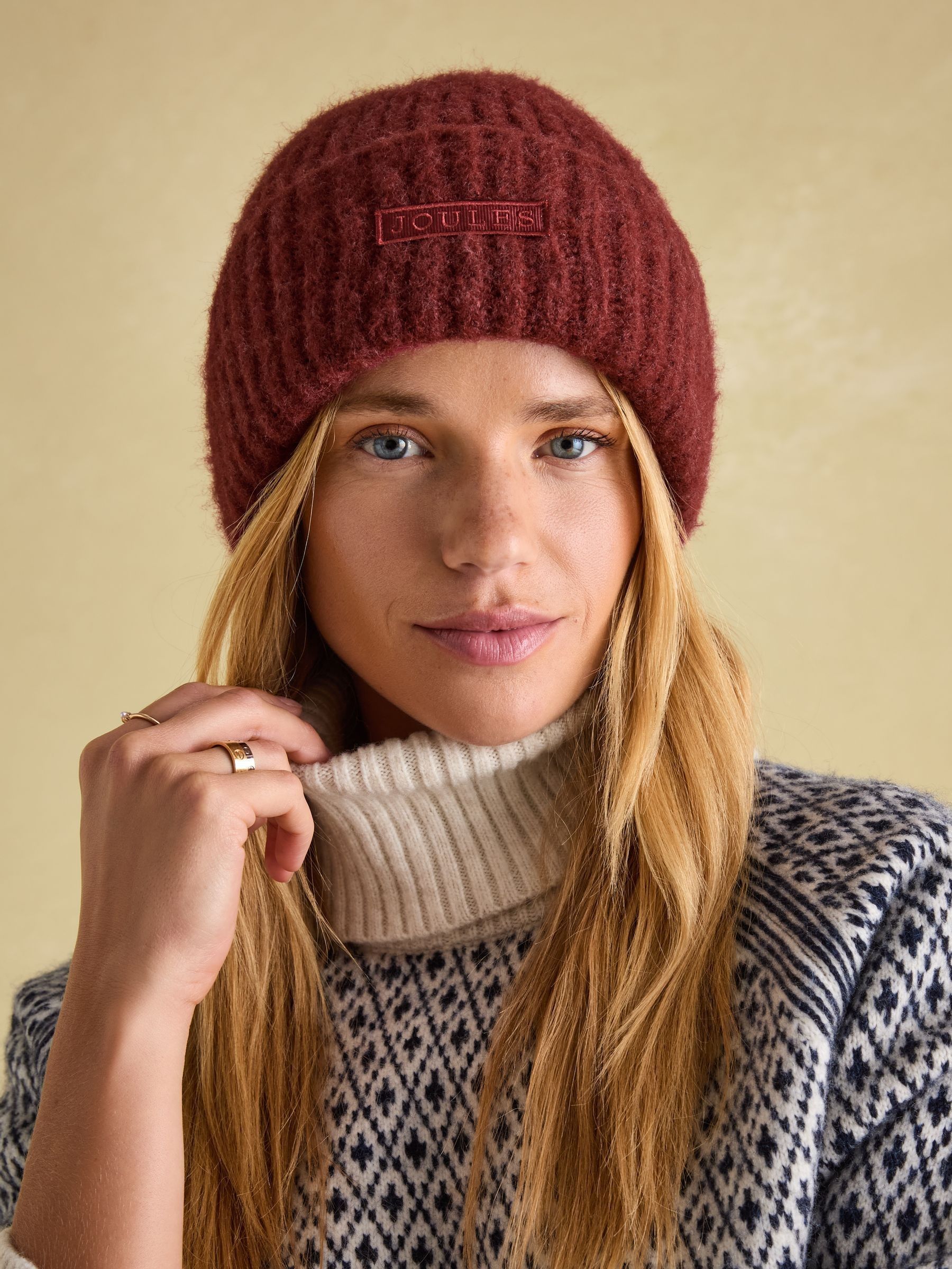 Caversham Burgundy Beanie Hat - Image 1 of 6