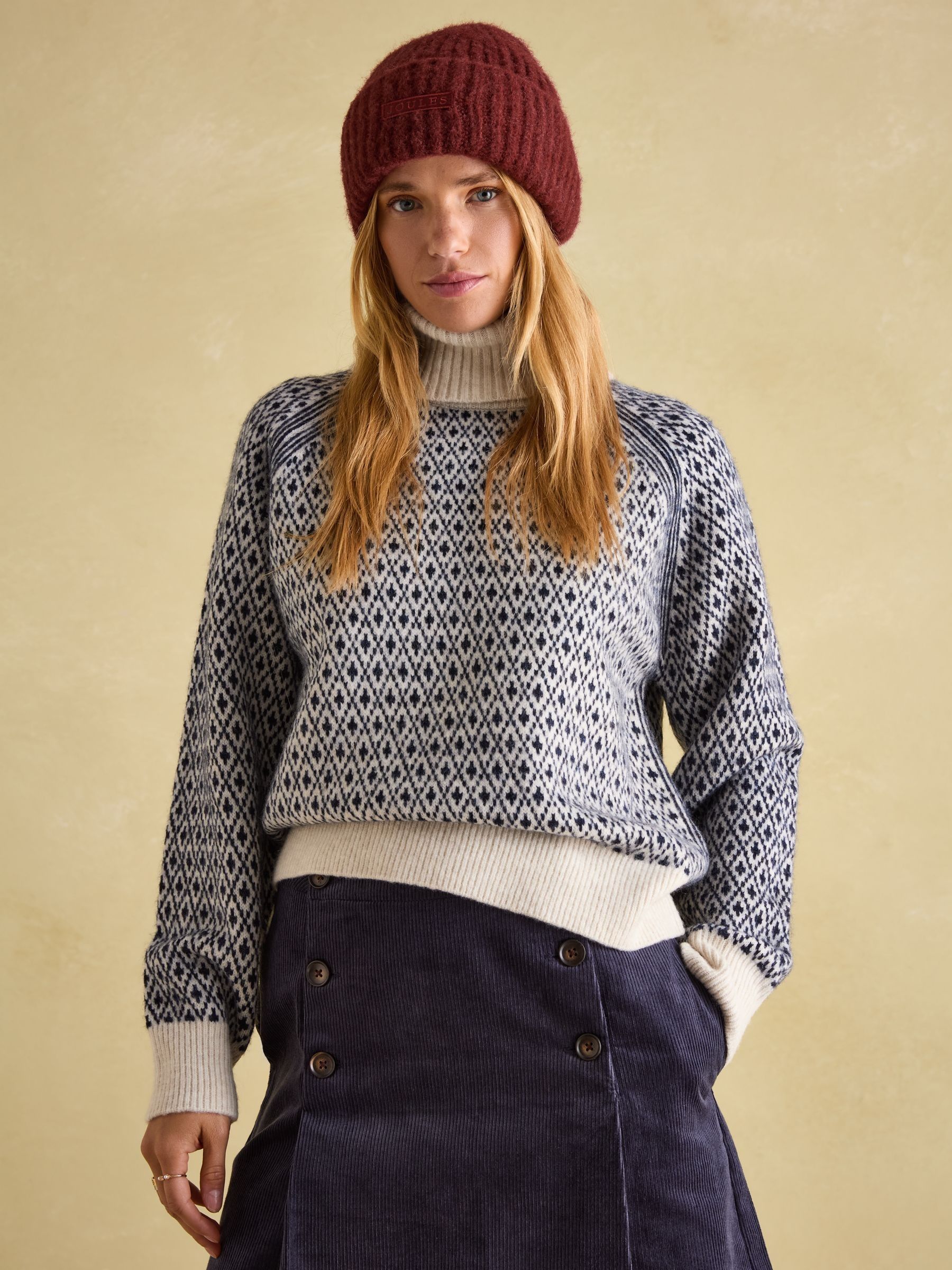 Caversham Burgundy Beanie Hat - Image 2 of 6