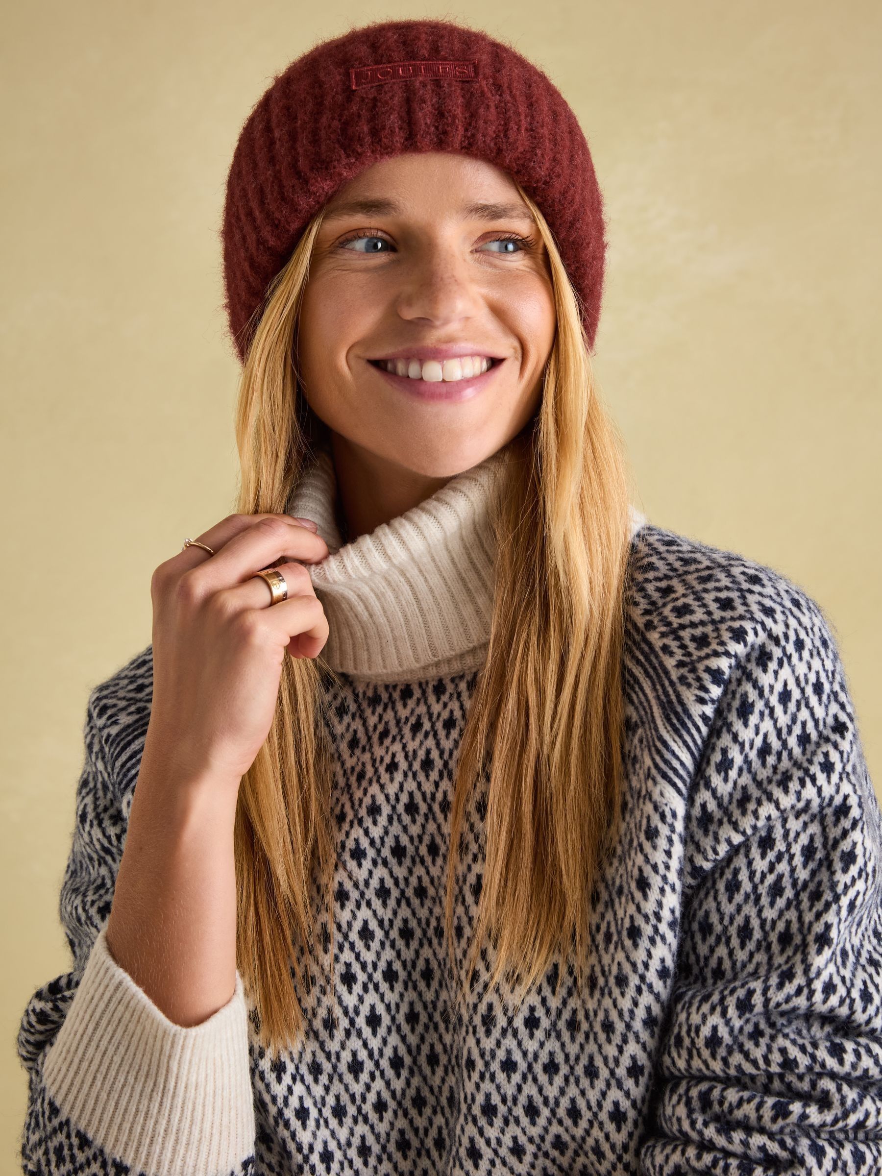 Caversham Burgundy Beanie Hat - Image 3 of 6