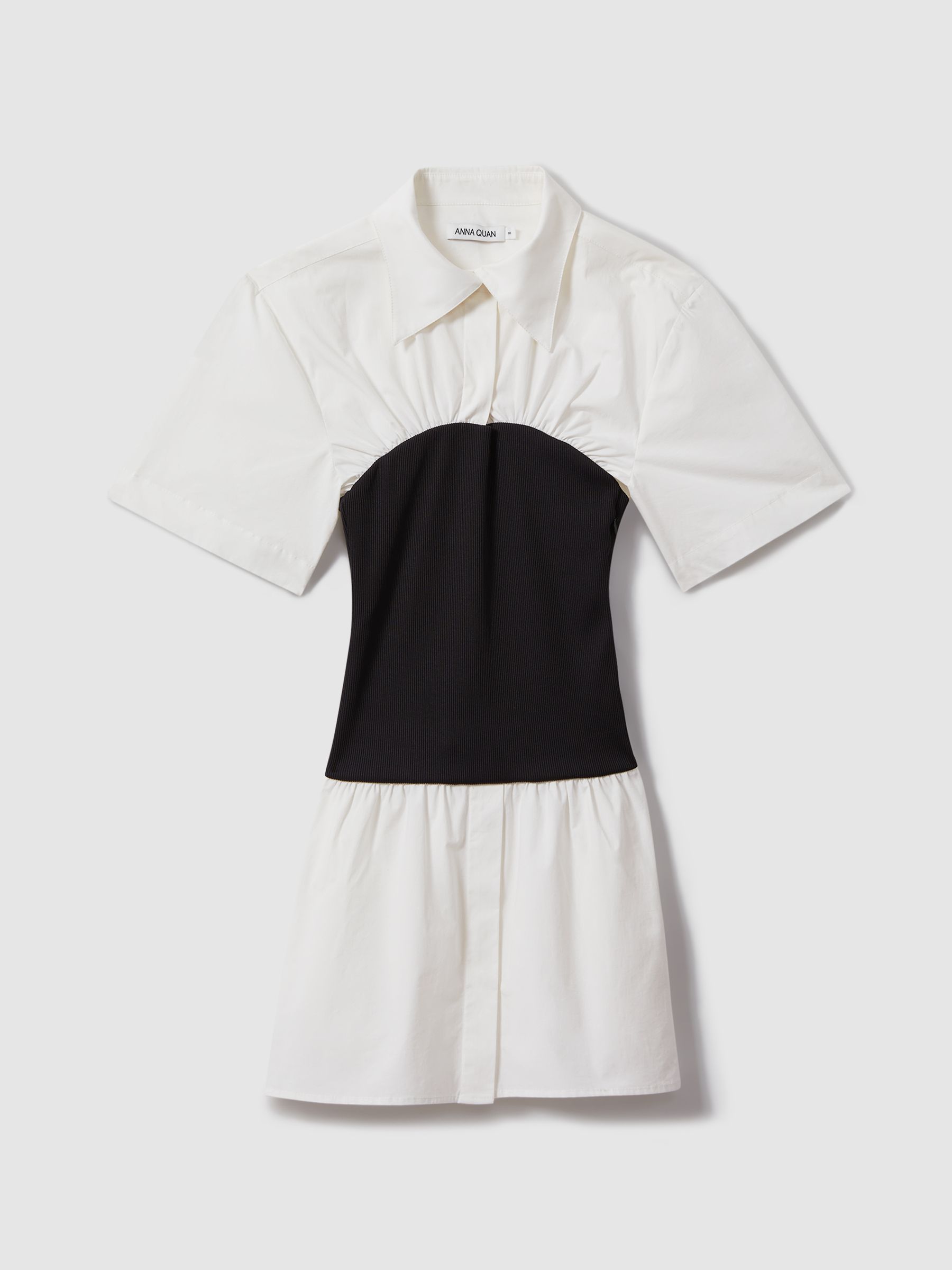 Anna Quan Hybrid Shirt Mini Dress in White - Image 2 of 6