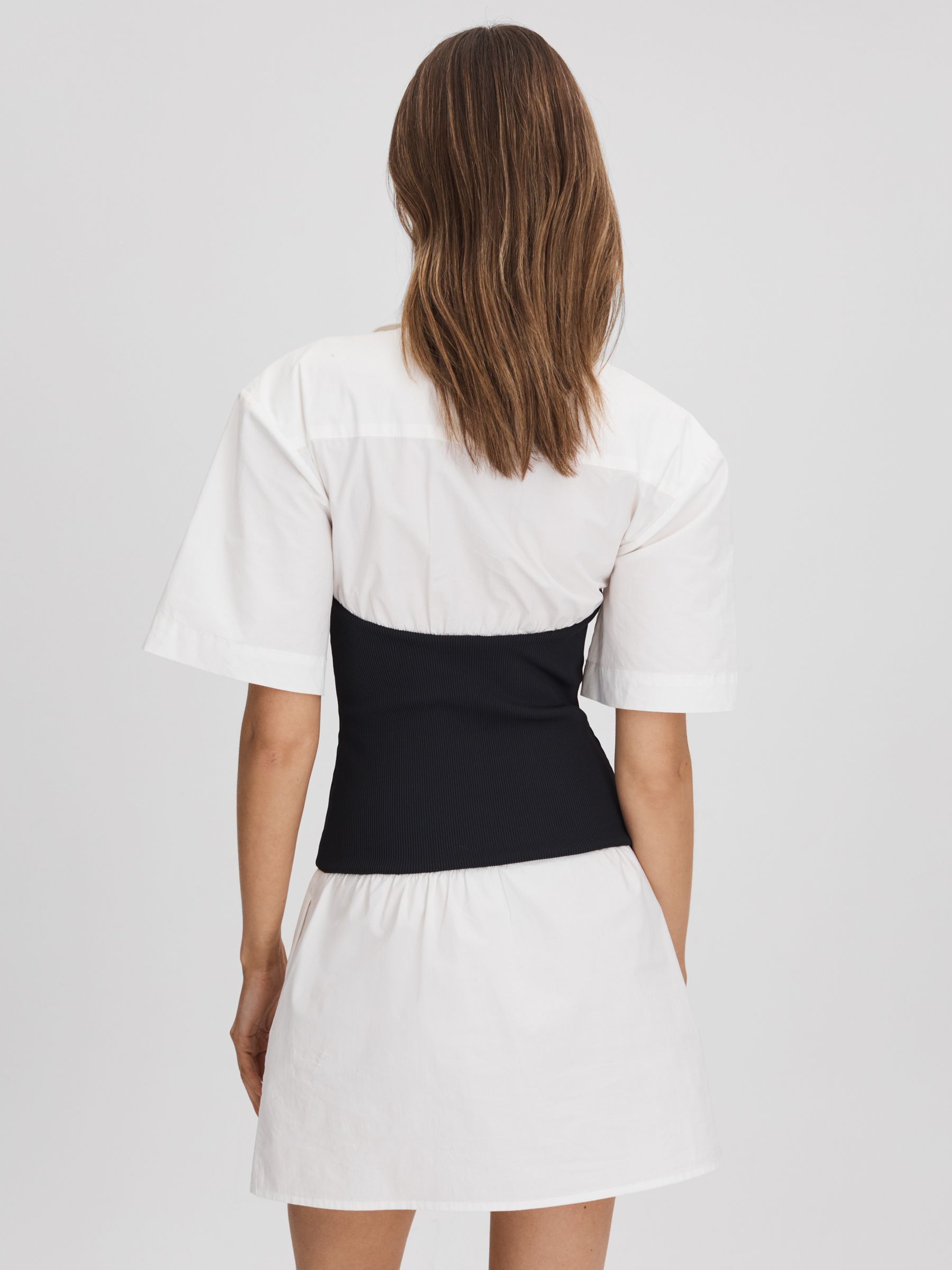 Anna Quan Hybrid Shirt Mini Dress in White - Image 5 of 6