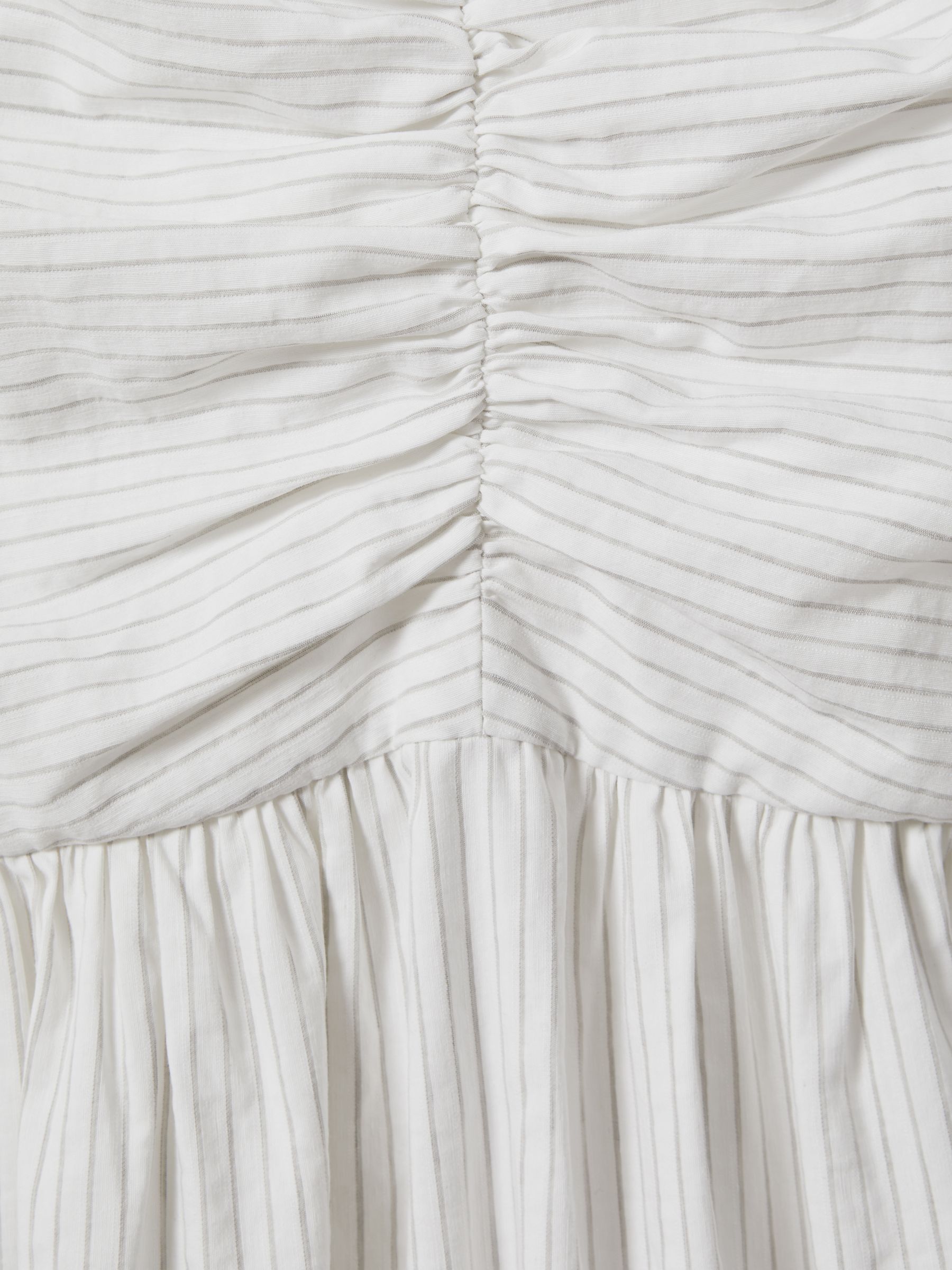 Anna Quan Ruche Maxi Dress in White Stripe - image 5