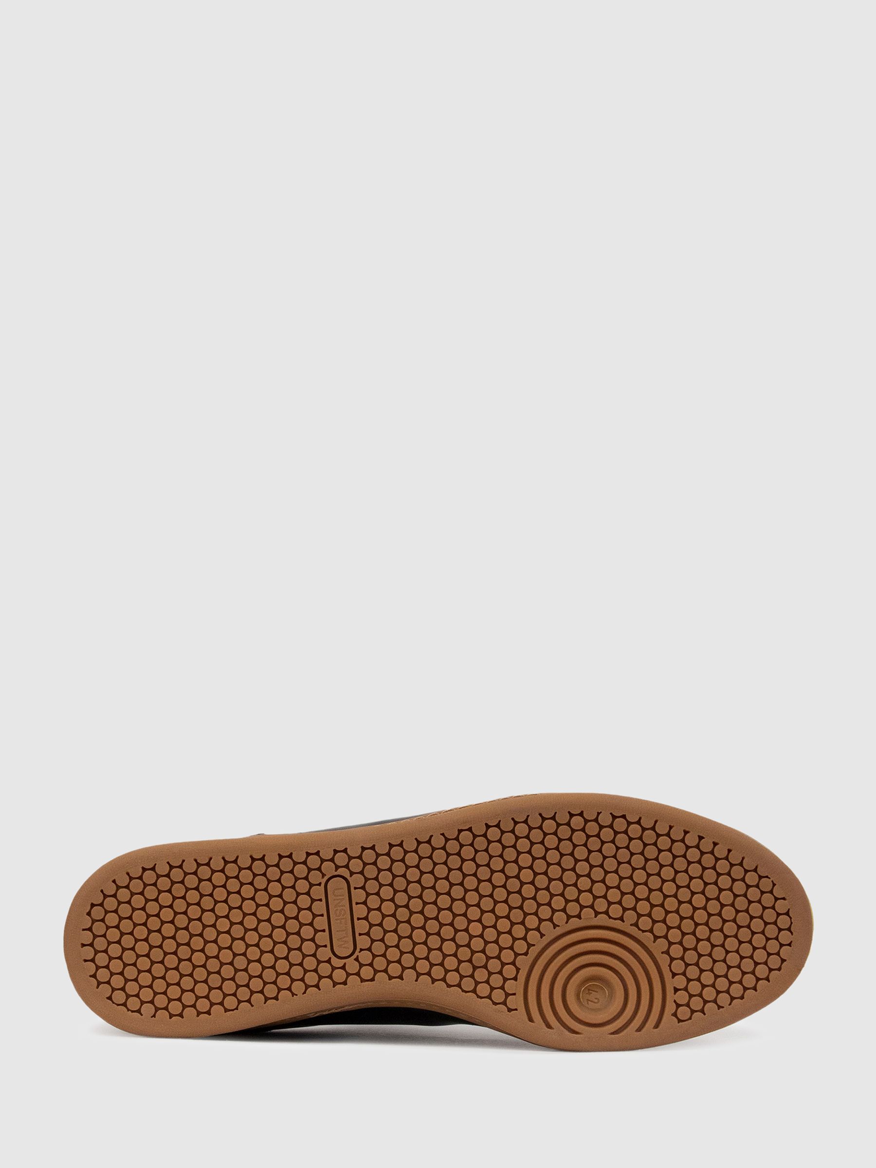 Unseen Footwear Leather Suede Trainers in Black - Image 5 of 5