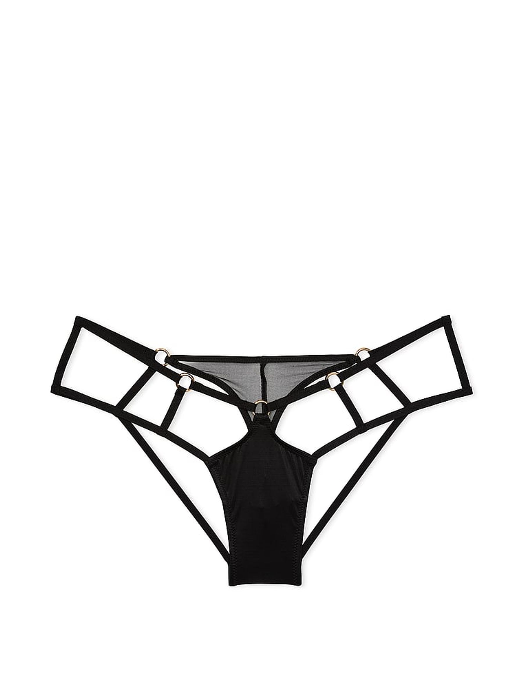 Black Strappy Cheeky Knickers - Image 3 of 3