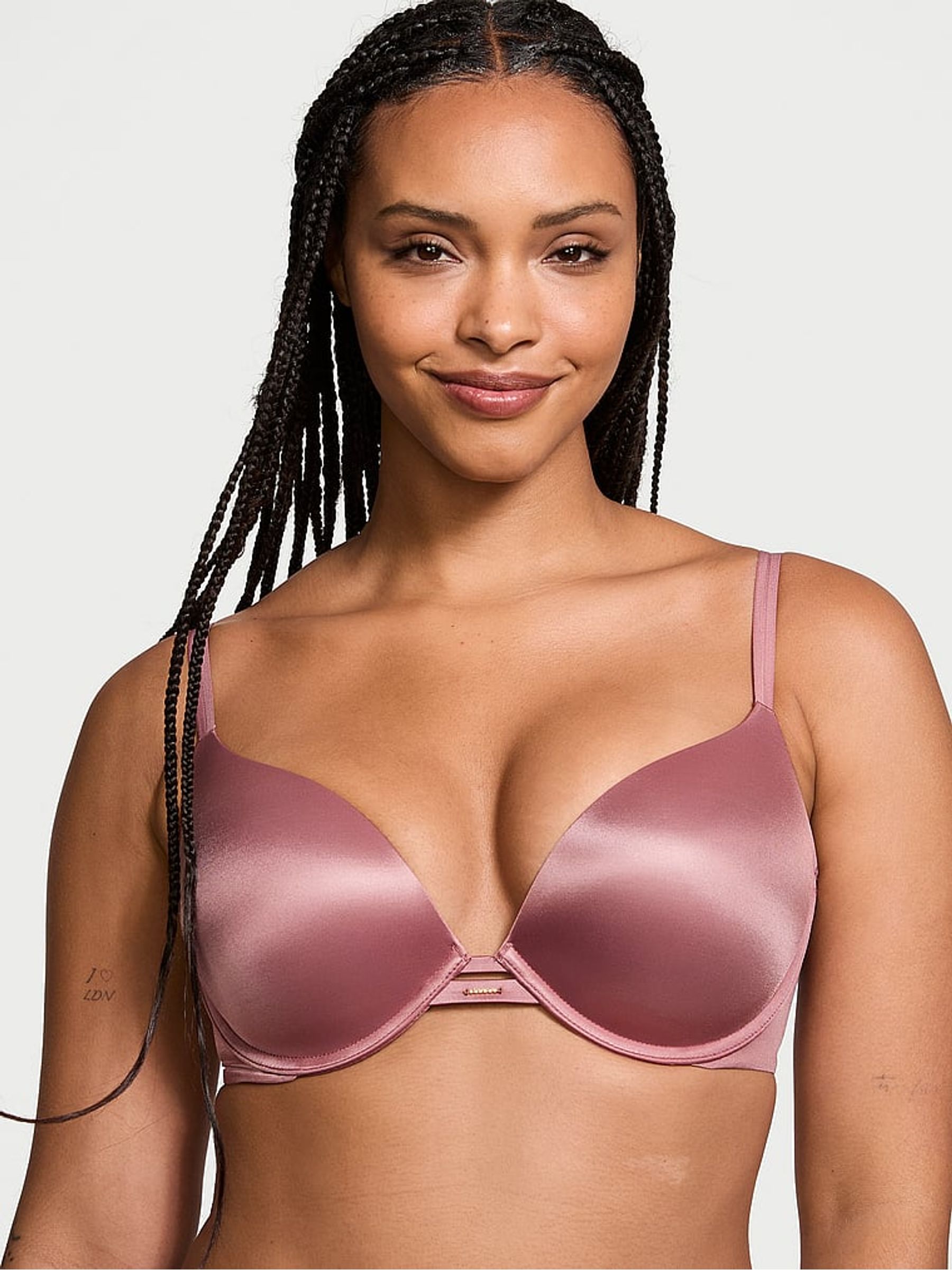 Vintage Rose Pink Push Up Bra - Image 1 of 3