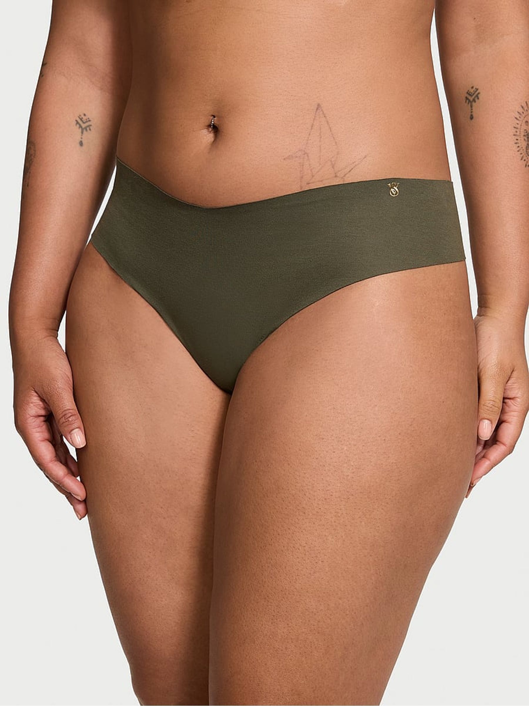 Black/Green/Pink Thong 5 Pack Knickers - Image 2 of 3