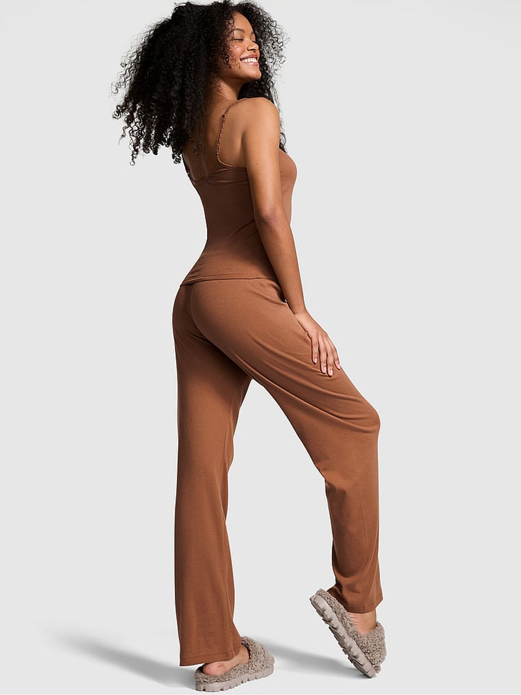 Nude Caramel Cami Long Pyjama Set - Image 2 of 3