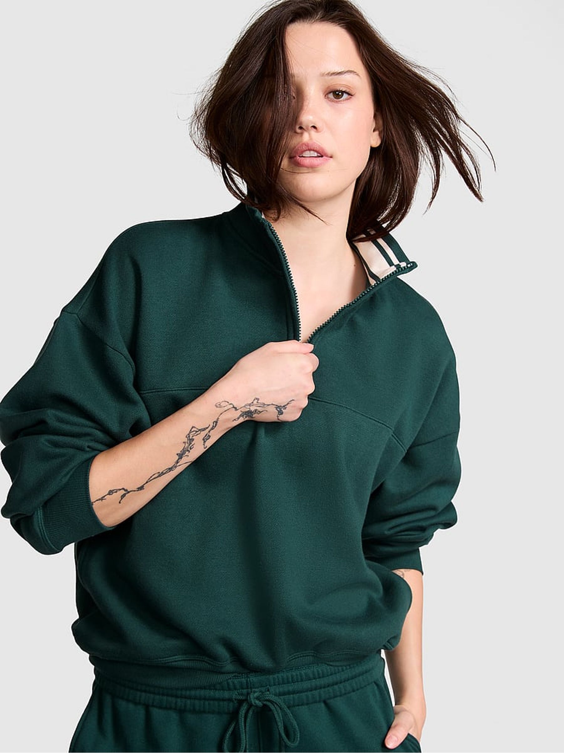 Deep Forest Green Fleece Sweatshirt - Image 1 of 1