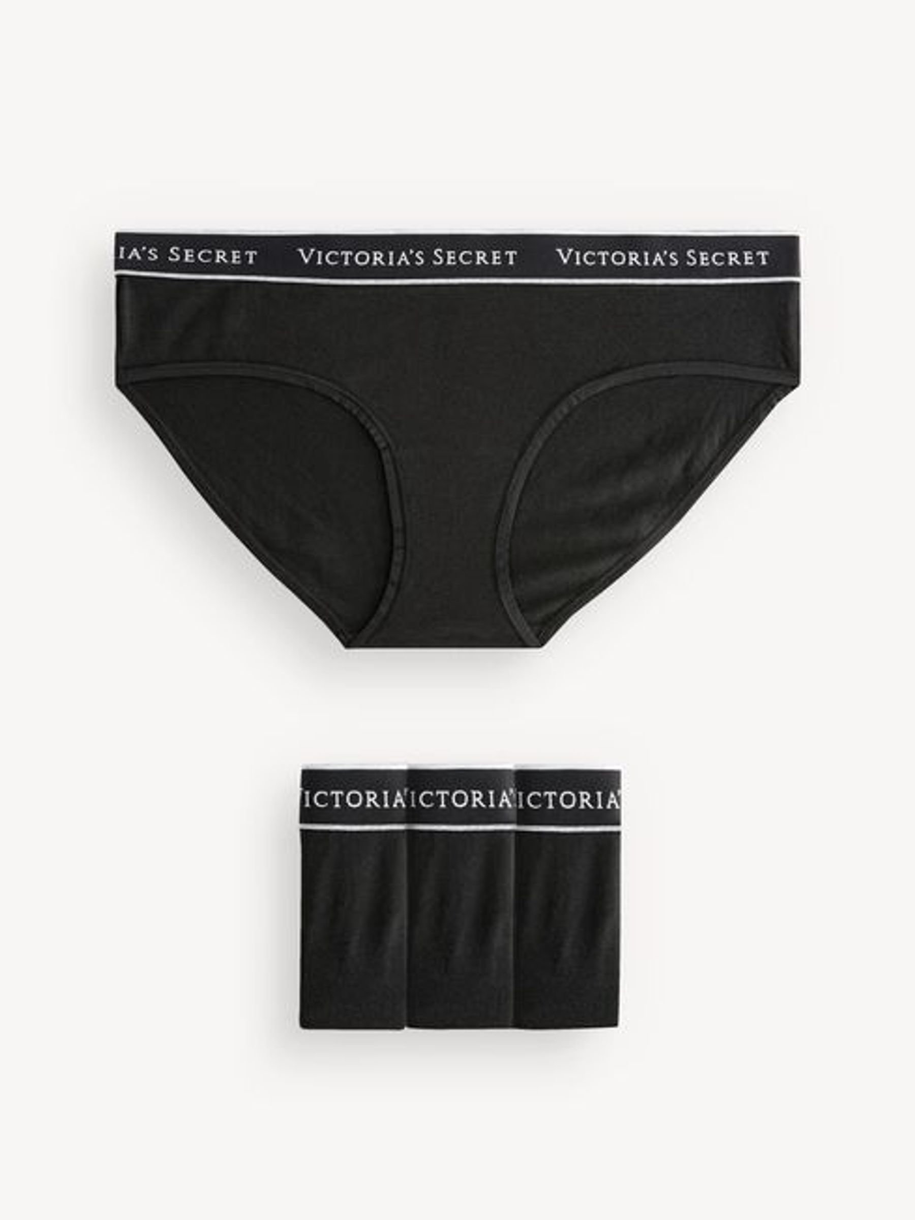 Black Hipster Logo 4 Pack Knickers - Image 1 of 5