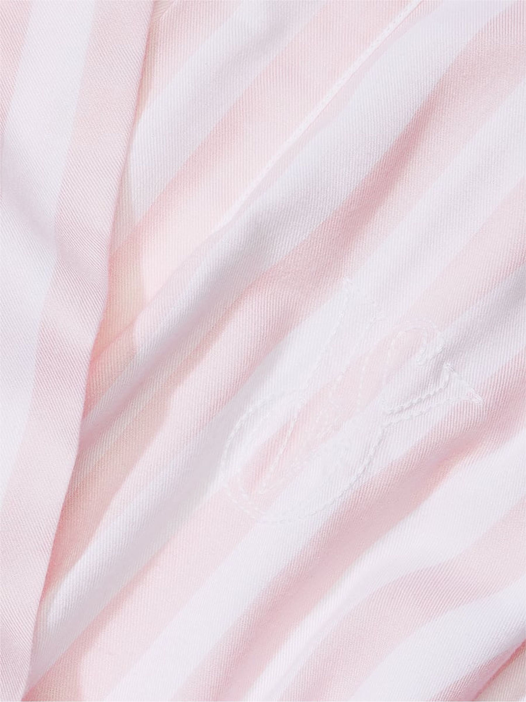 Pretty Blossom Pink Stripes Modal Long Robe - Image 4 of 4