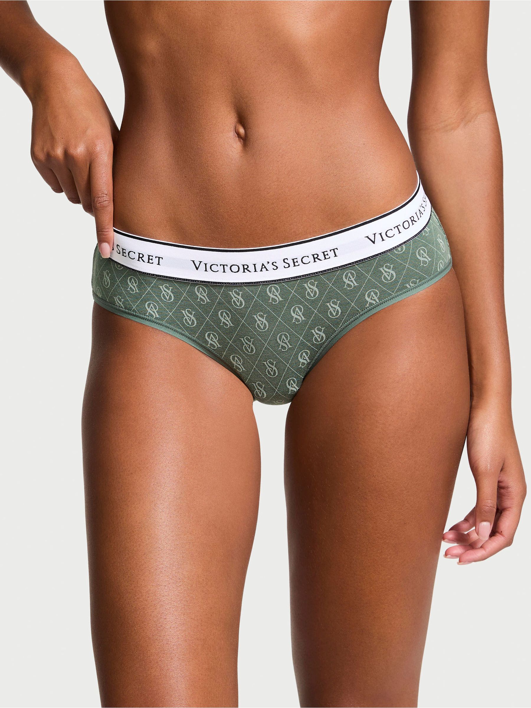 Faded Sage Green Shine Hipster Knickers - Image 1 of 1