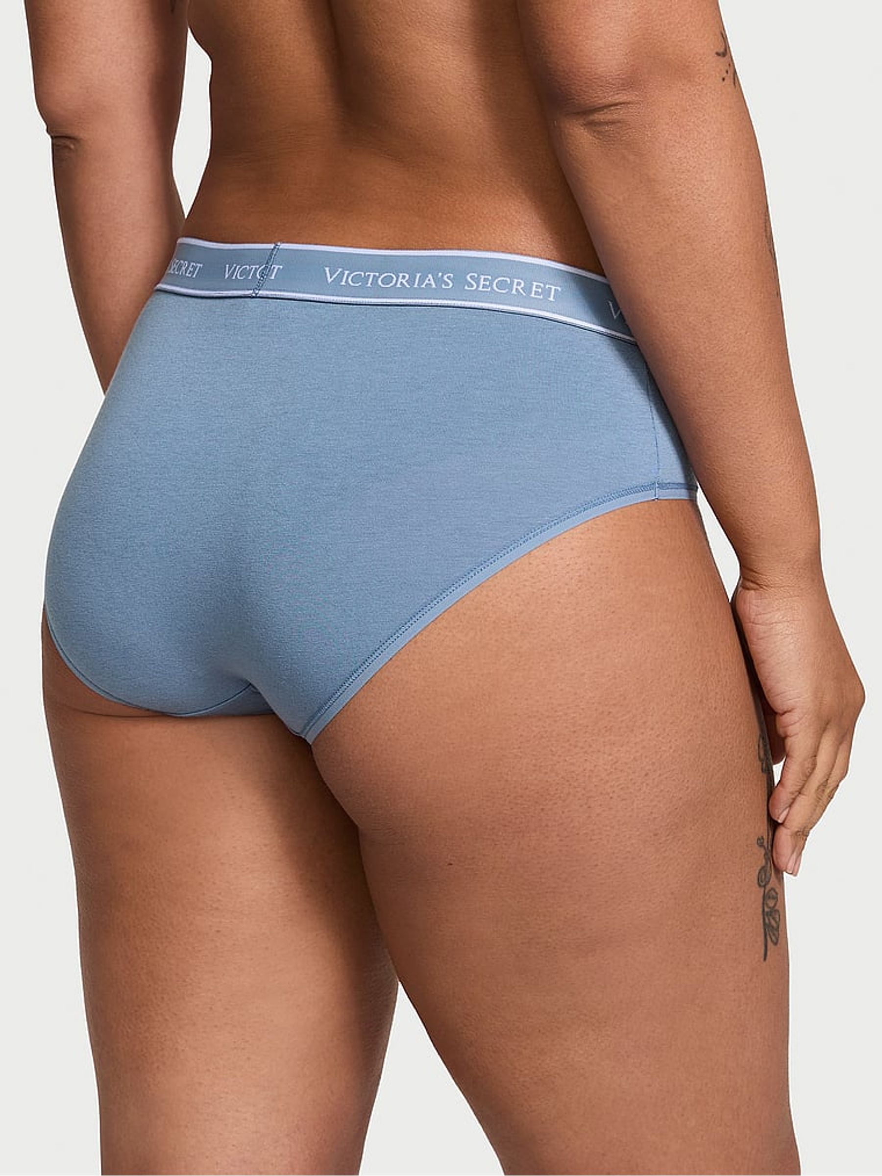 Faded Denim Blue Hipster Knickers - Image 2 of 3
