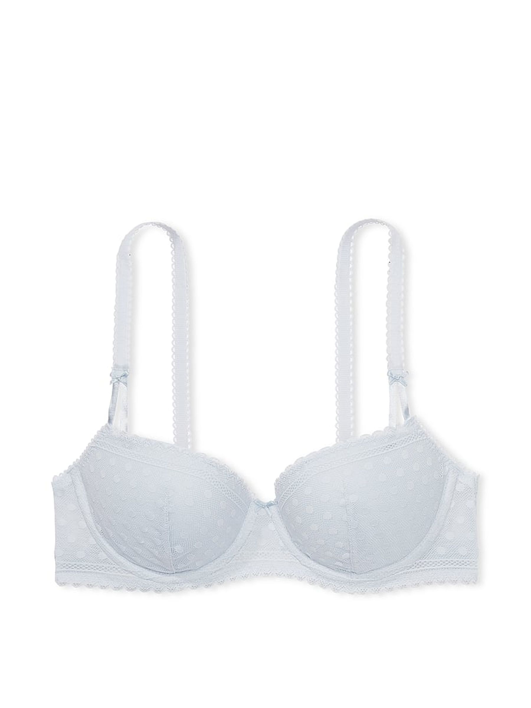 Hydrangea Blue Dainty Dot Balcony Lace Bra - Image 3 of 3