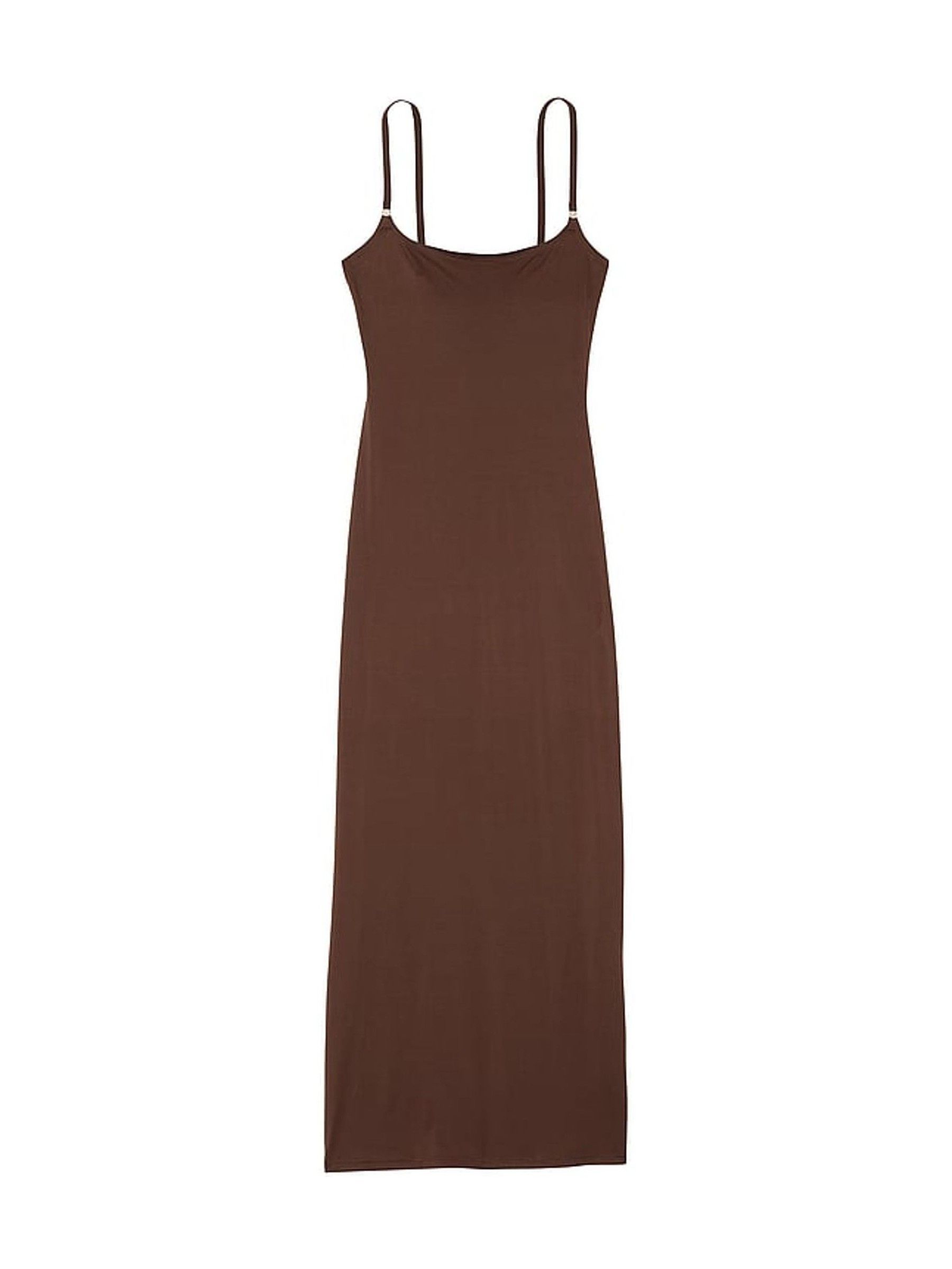 Ganache Brown Maxi Feathersoft Essentials Slip Dress - Image 3 of 3