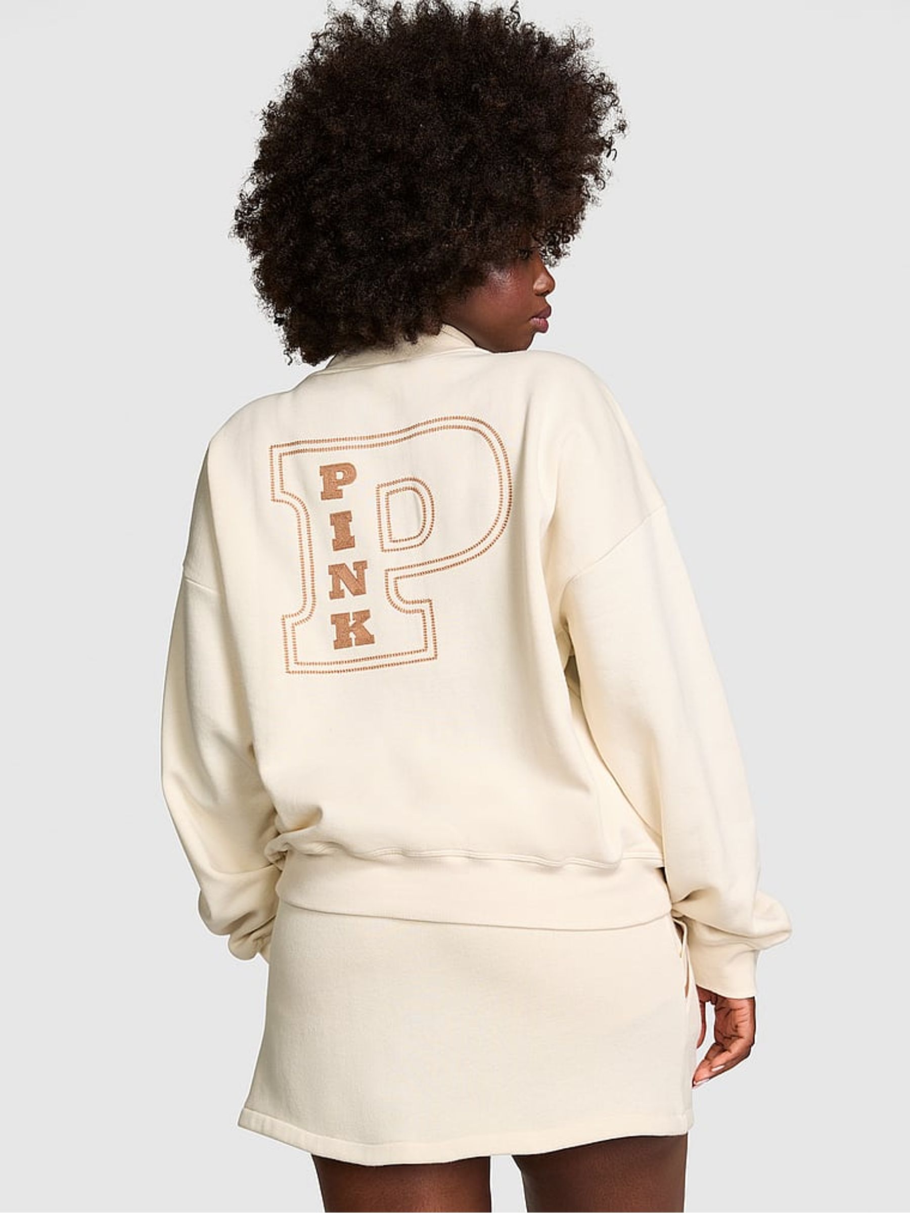 White Shell Fleece Sweatshirt - Image 2 of 3