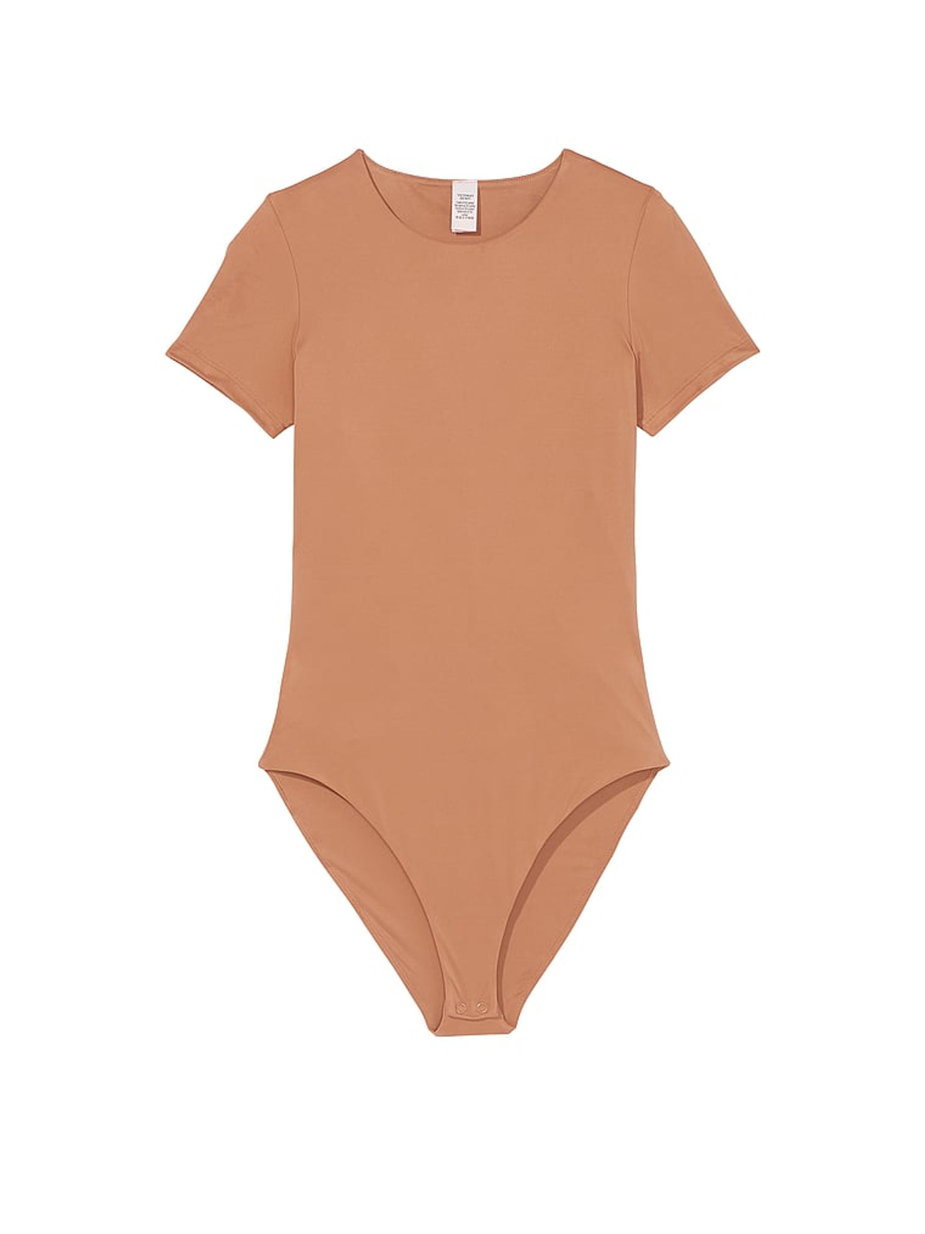 Toffee Nude FeatherSoft™ BODYWEAR Short-Sleeve Bodysuit - Image 3 of 3