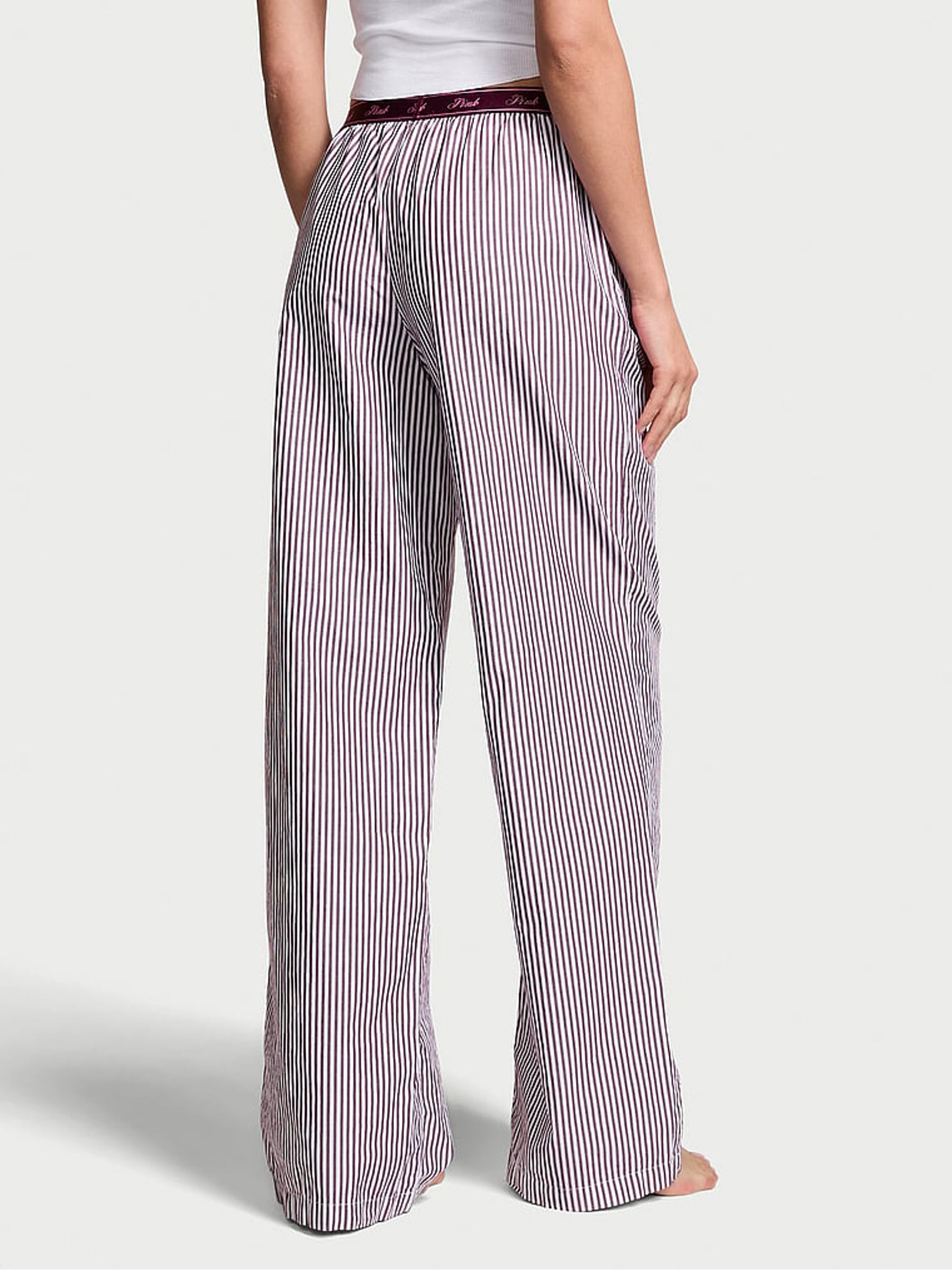 Purple Rose Stripe Cotton Logo Pyjama Bottom - Image 2 of 3