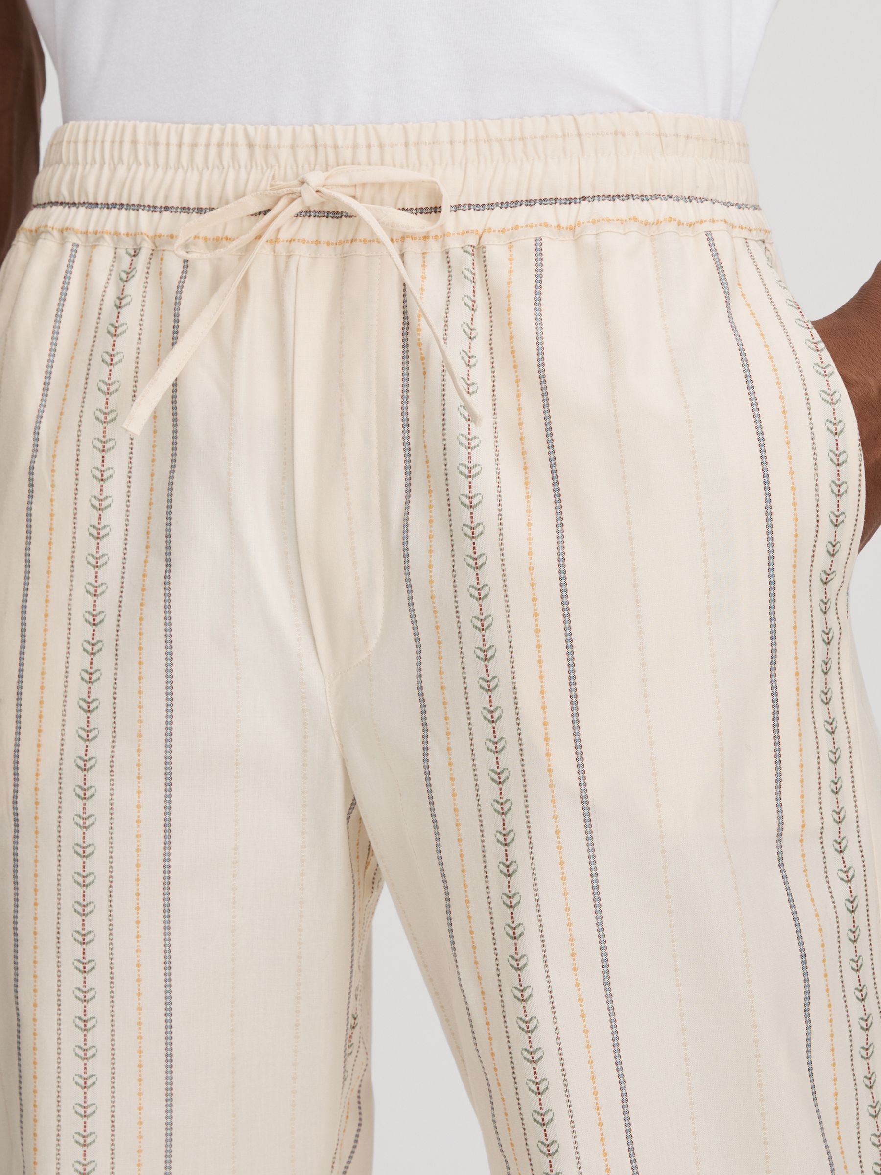 Les Deux Cotton Embroidered Trousers in Ivory - Image 6 of 6