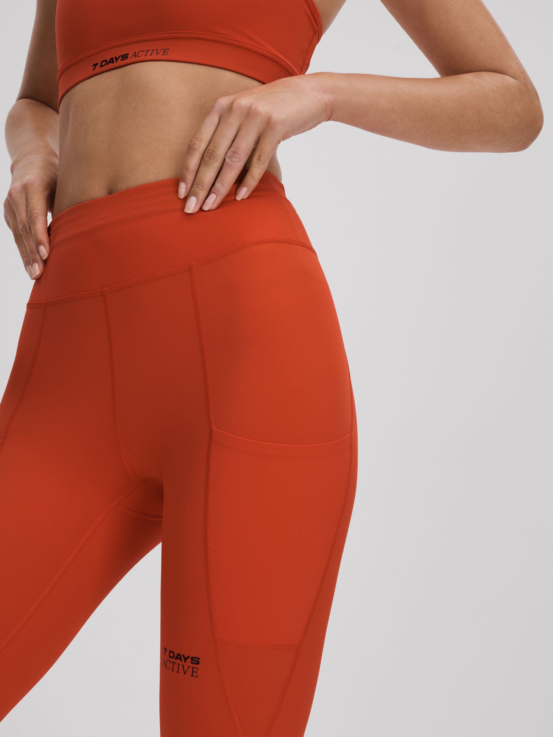 Leggings taille haute 7 Days Active rouge tomate - Image 4 de 6