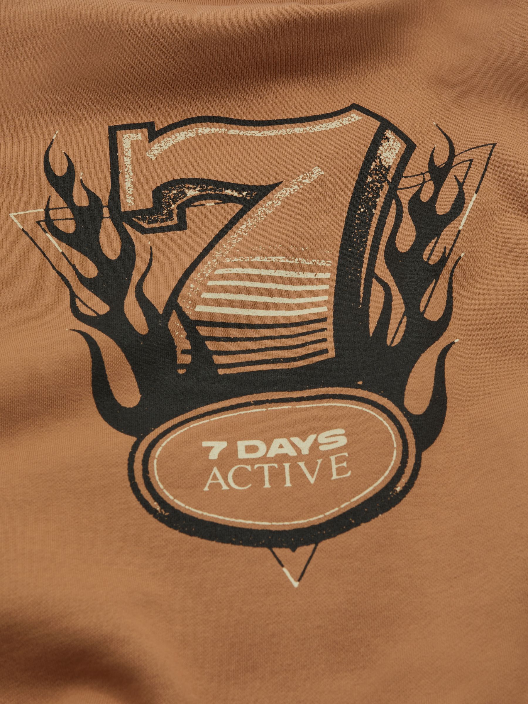 7 Days Active Cotton Hoodie in Cinnamon - Image 2 of 5