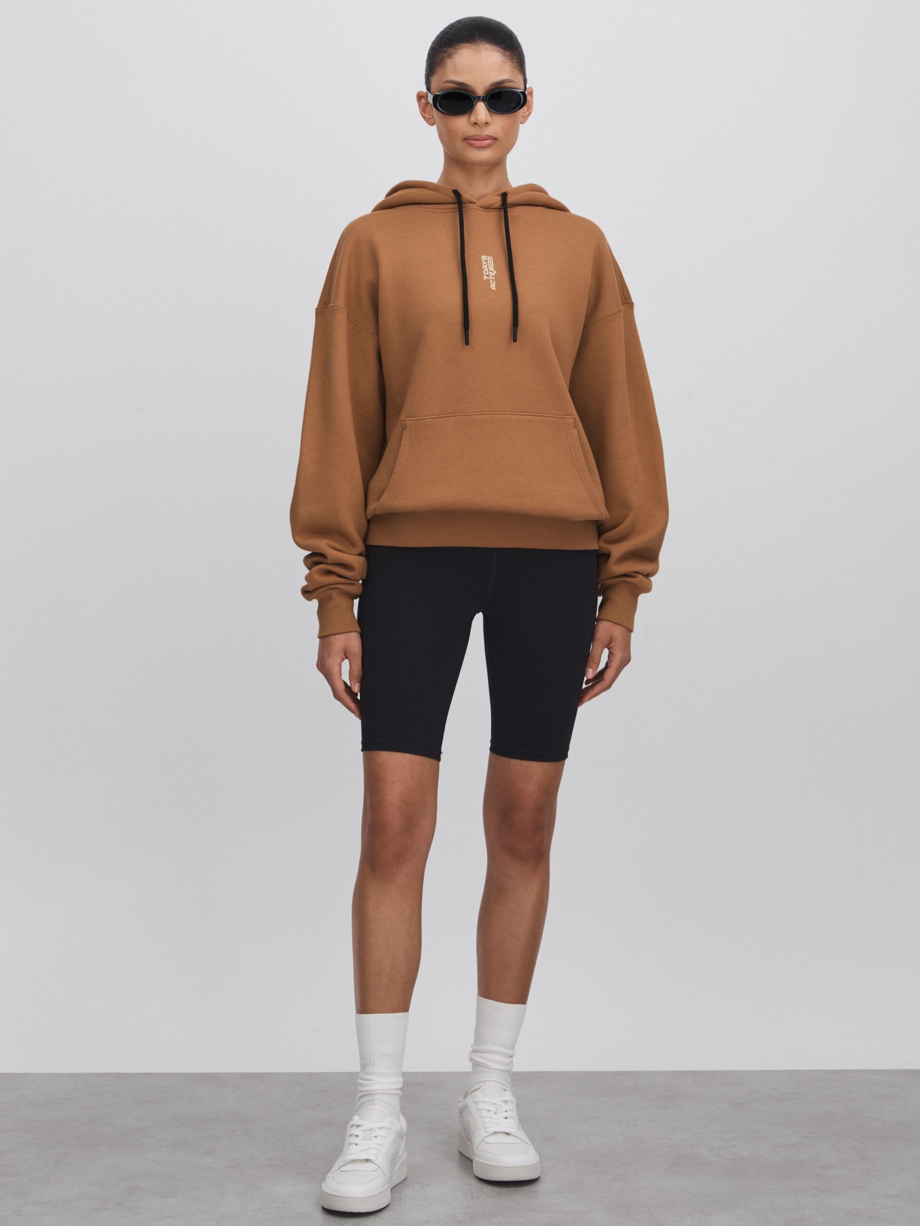 7 Days Active Cotton Hoodie in Cinnamon - Image 3 of 5