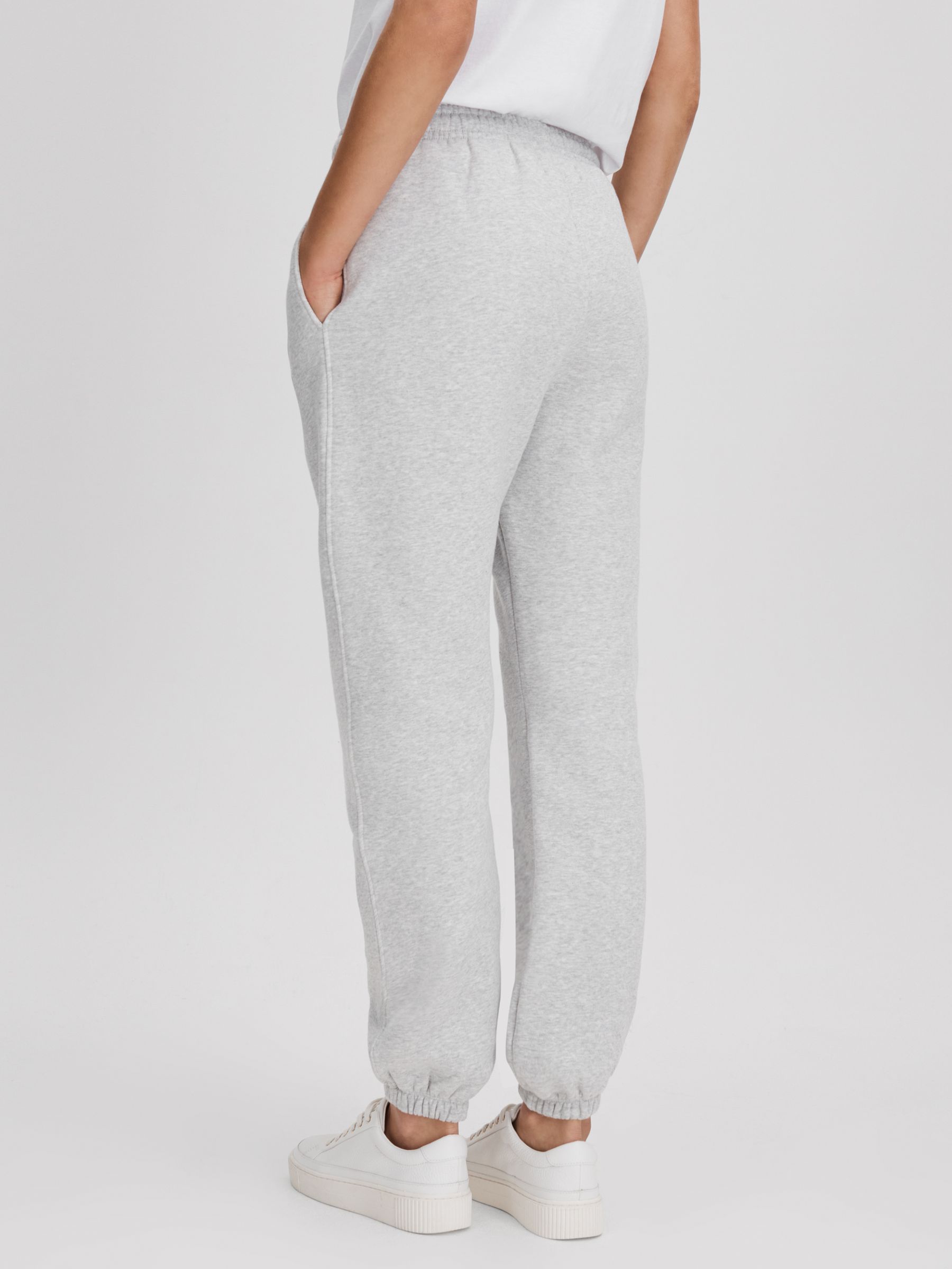 7 Days Active Fitted Cotton Joggers in Heather Grey - Image 5 of 6