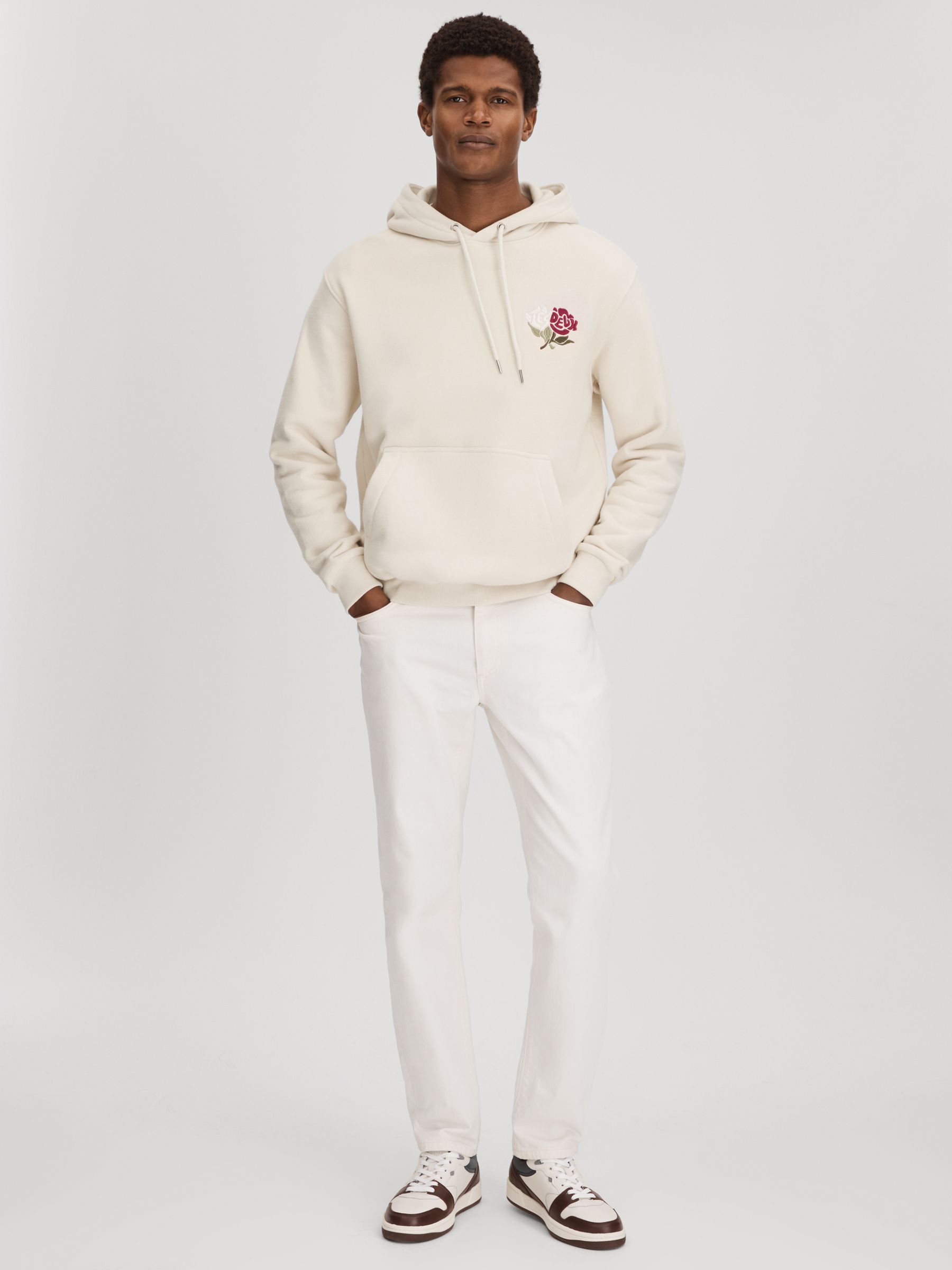 Les Deux Cotton Hoodie in Ivory - Image 3 of 6