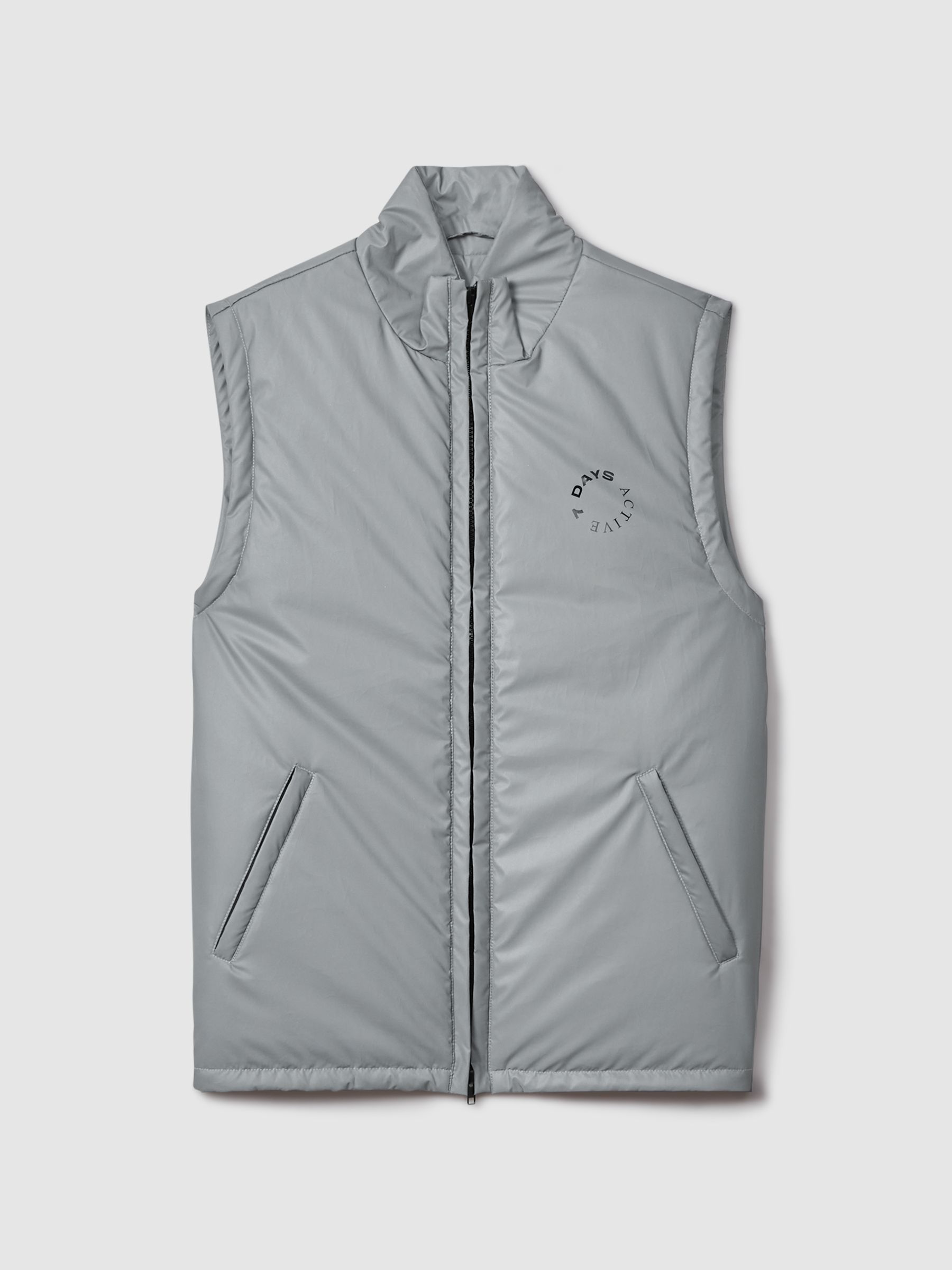 7 Days Active Reflective Padded Vest in Reflective - Image 2 of 5