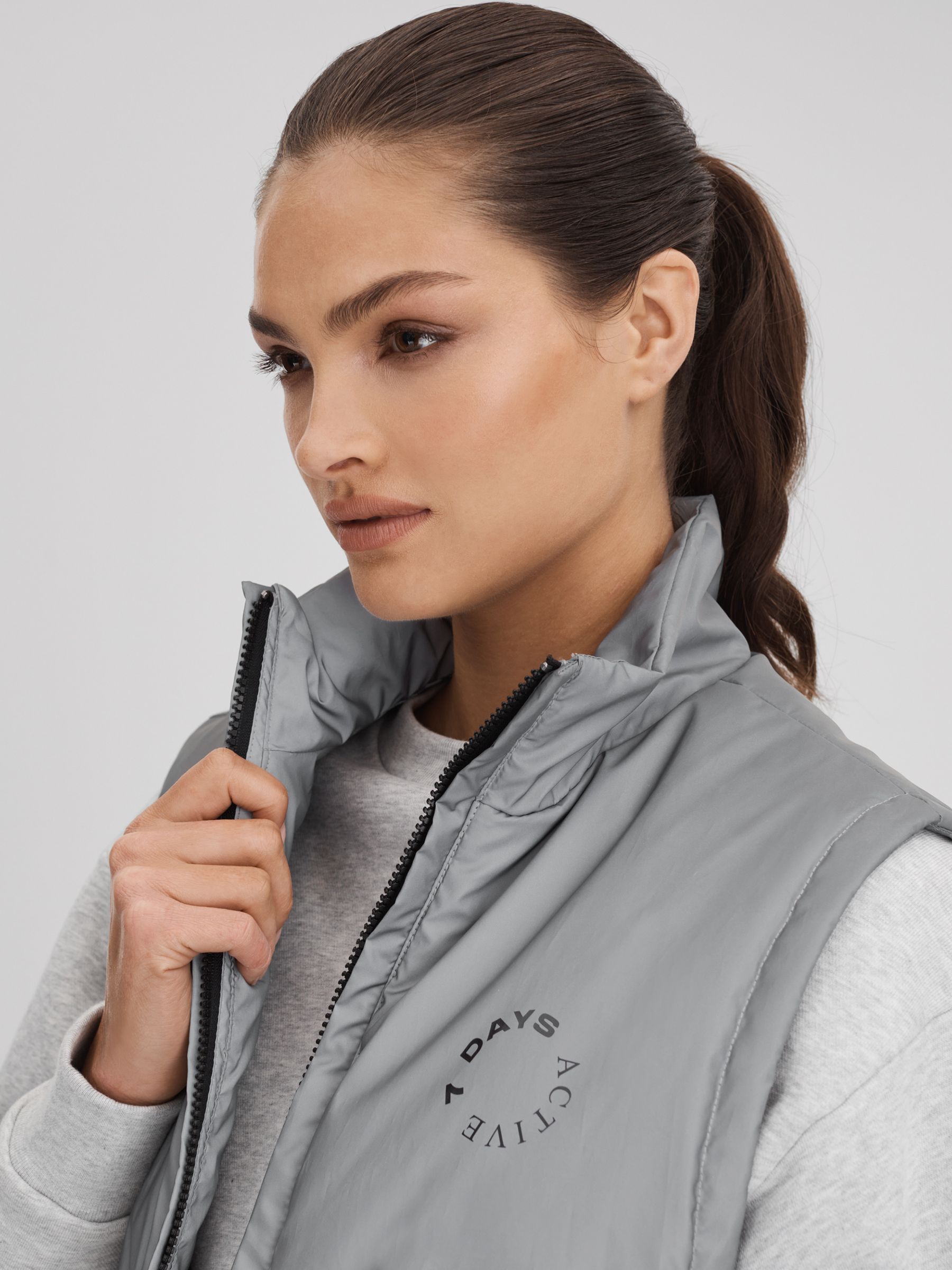 7 Days Active Reflective Padded Vest in Reflective - Image 3 of 5