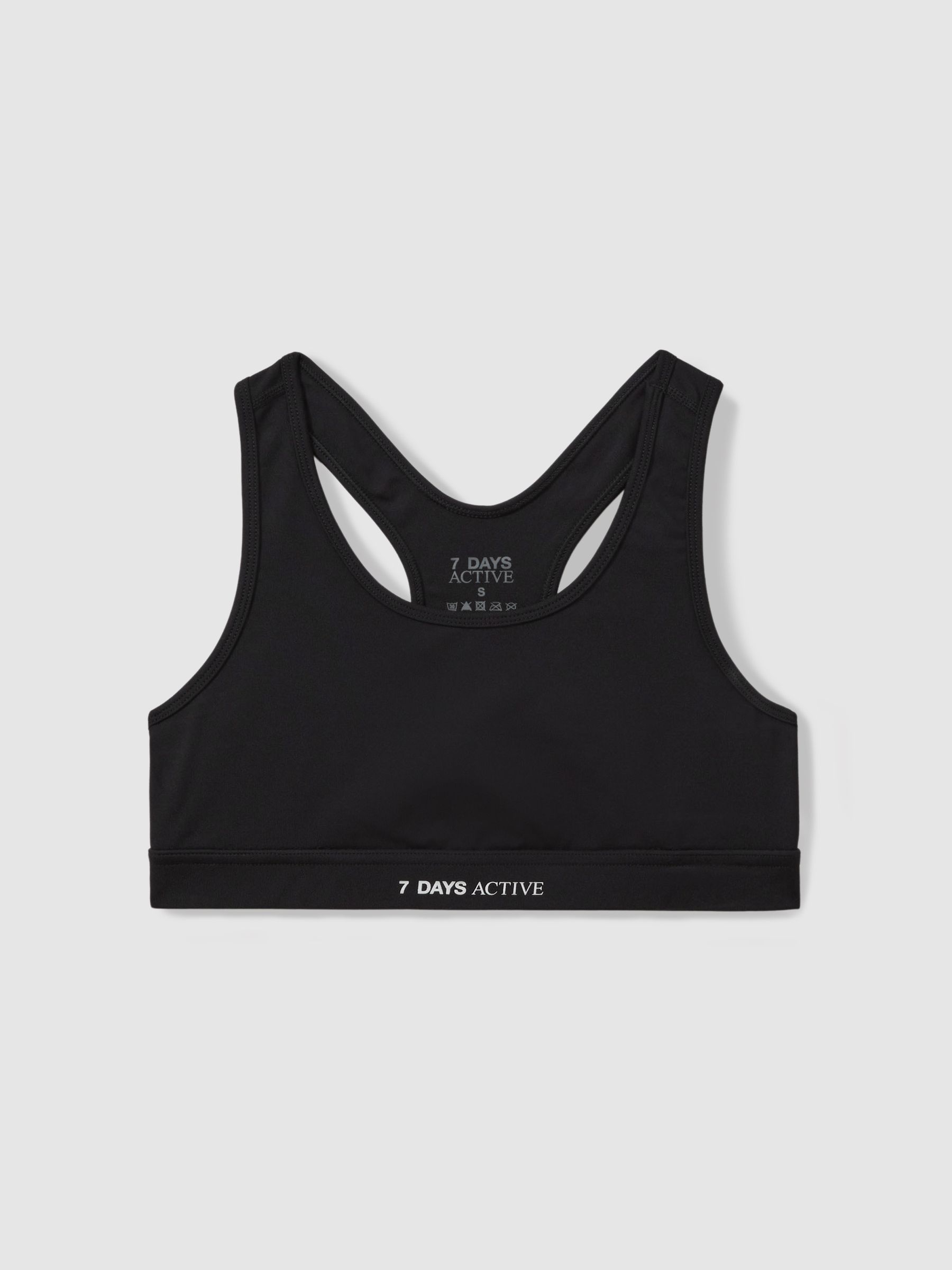 7 Days Active Racerback Sports Bra in Black - Image 1 of 5