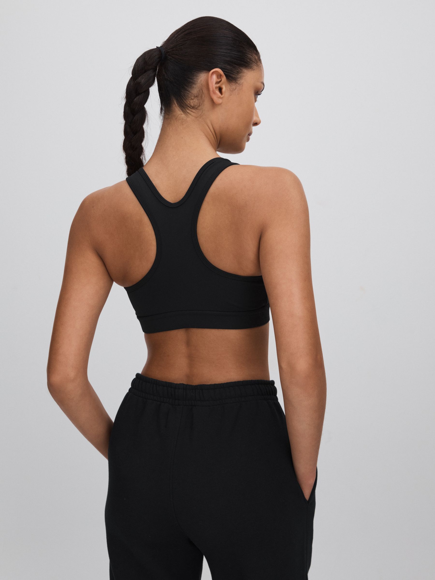 7 Days Active Racerback Sports Bra in Black - Image 4 of 5