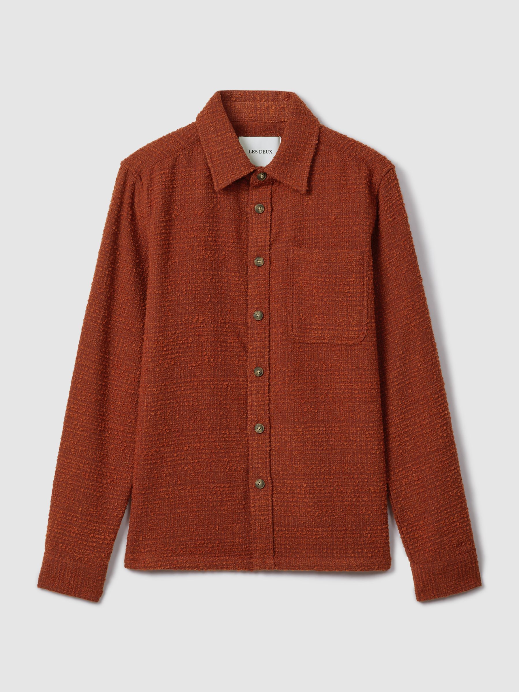 Les Deux Boucle Button-Through Shirt in Dark Orange - Image 2 of 6