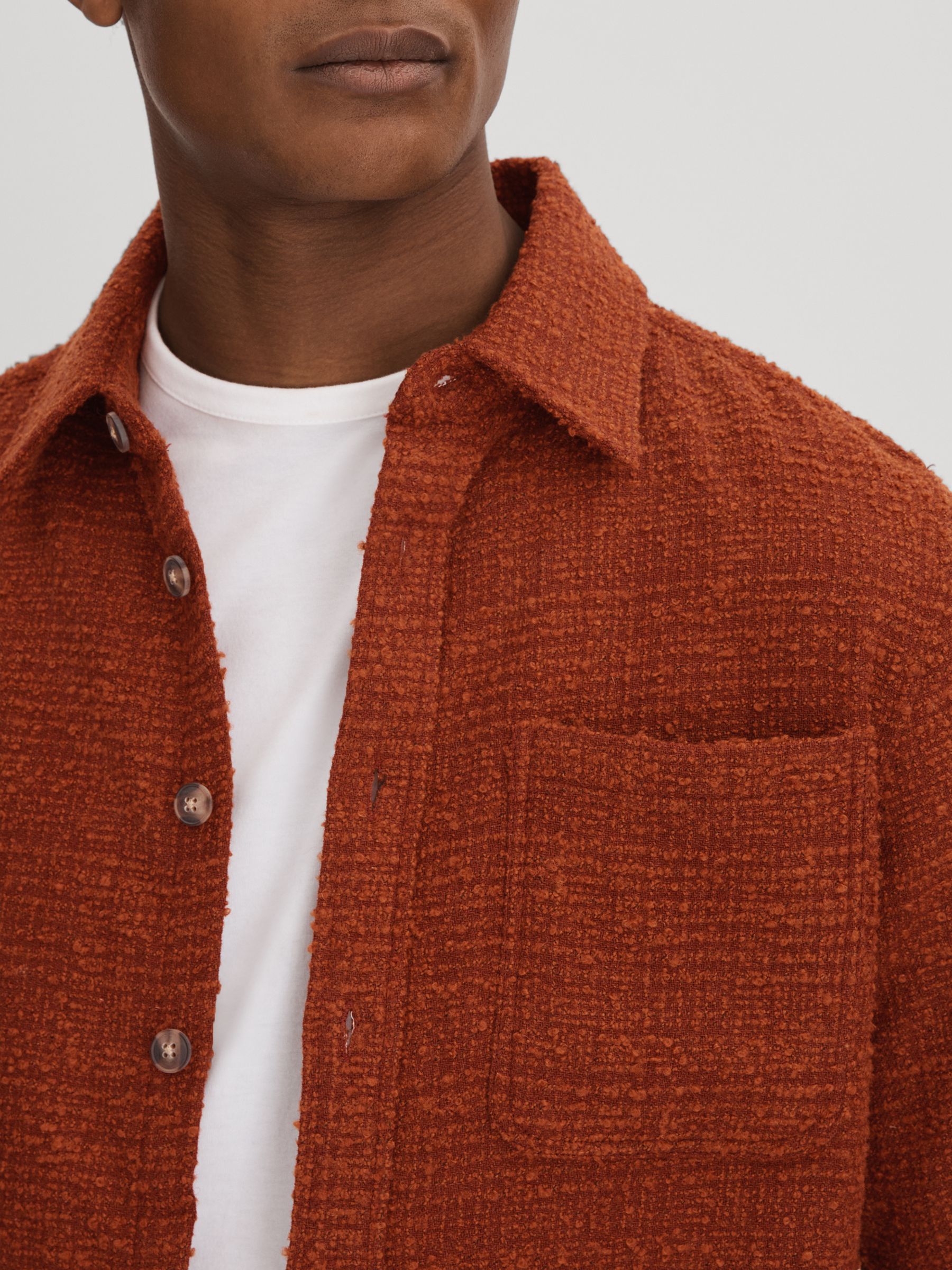 Les Deux Boucle Button-Through Shirt in Dark Orange - Image 4 of 6
