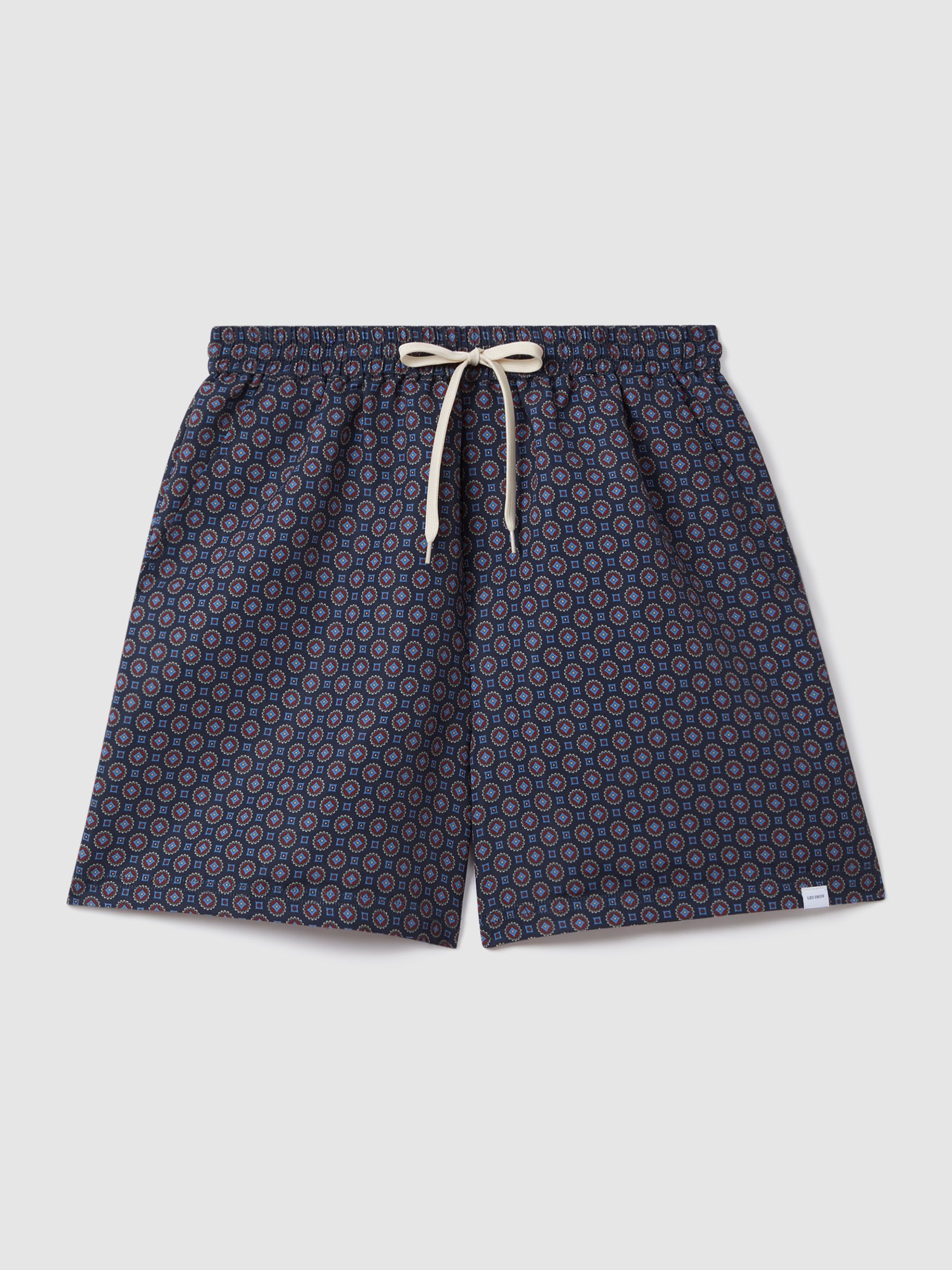 Les Deux Drawstring Swim Shorts in Dark Navy - Image 2 of 6 Les Deux Drawstring Swim Shorts in Dark Navy - Image 2 of 6