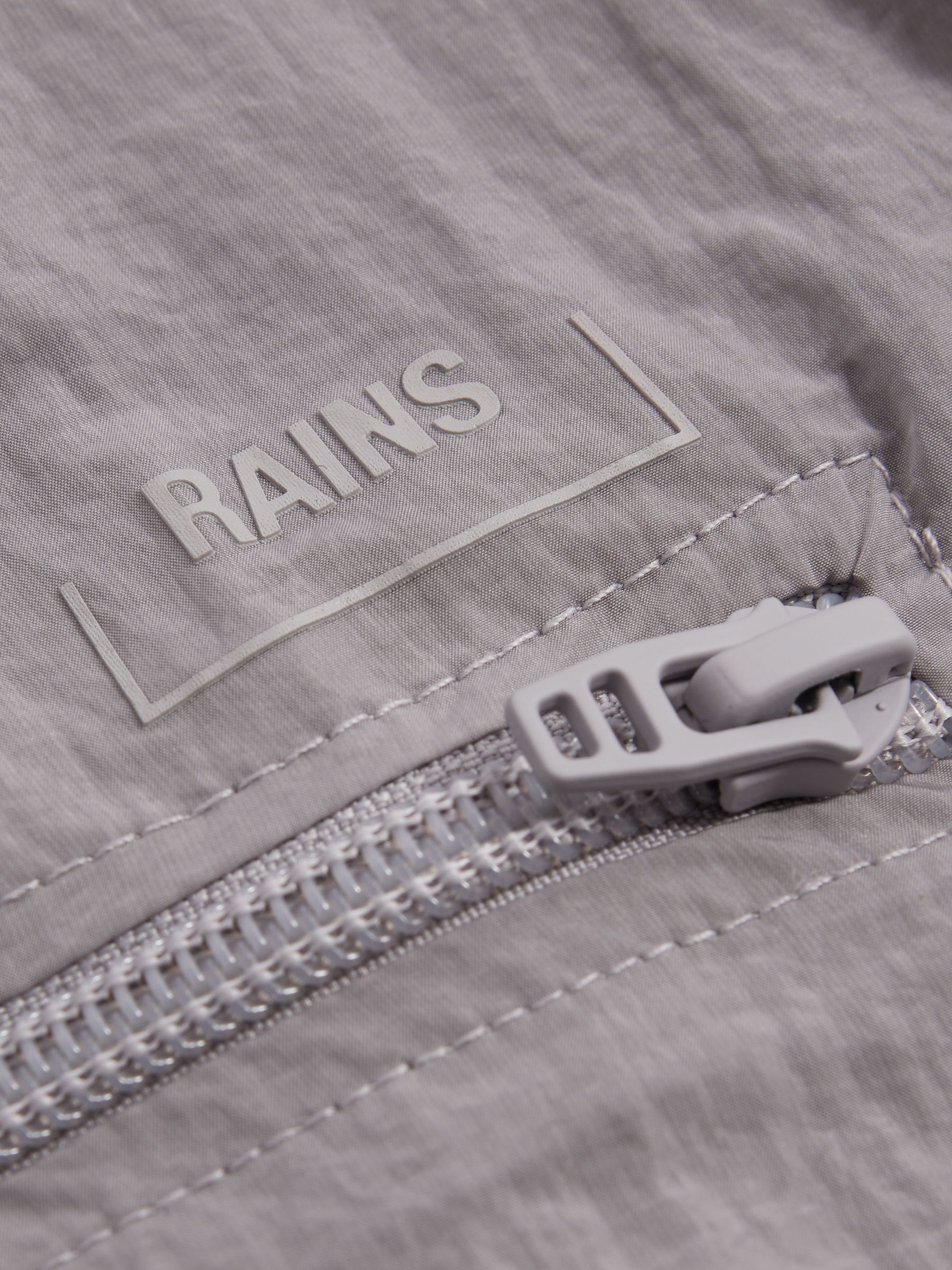 Rains Lightweight Crinkled Jacket in Flint Grey - Image 7 of 7