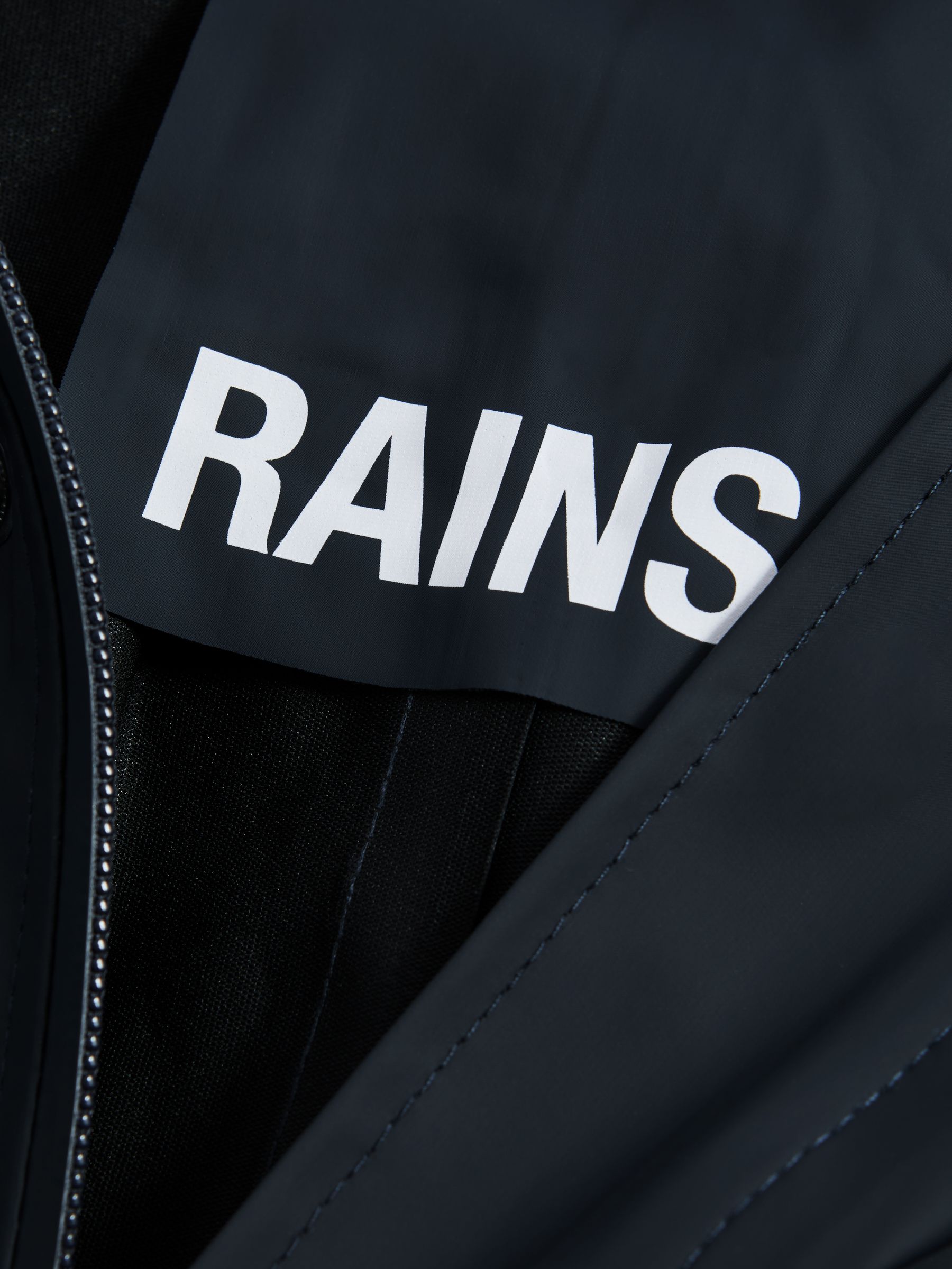 Rains Unisex Fishtail Parka in Navy - Image 6 of 6